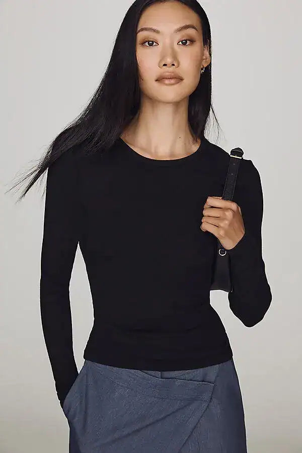 Elodie Delphine Lace Back Ribbed Top