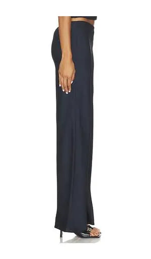Elodie Row Satin Pants with Drawstring Waist