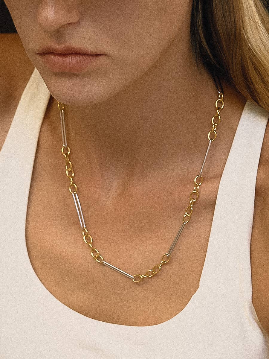 Flânerie Norra 18K Gold Non-Tarnish Mixed Chain Necklace