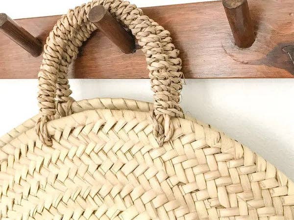 French Market Beach Straw Bag Moroccan Basket #9