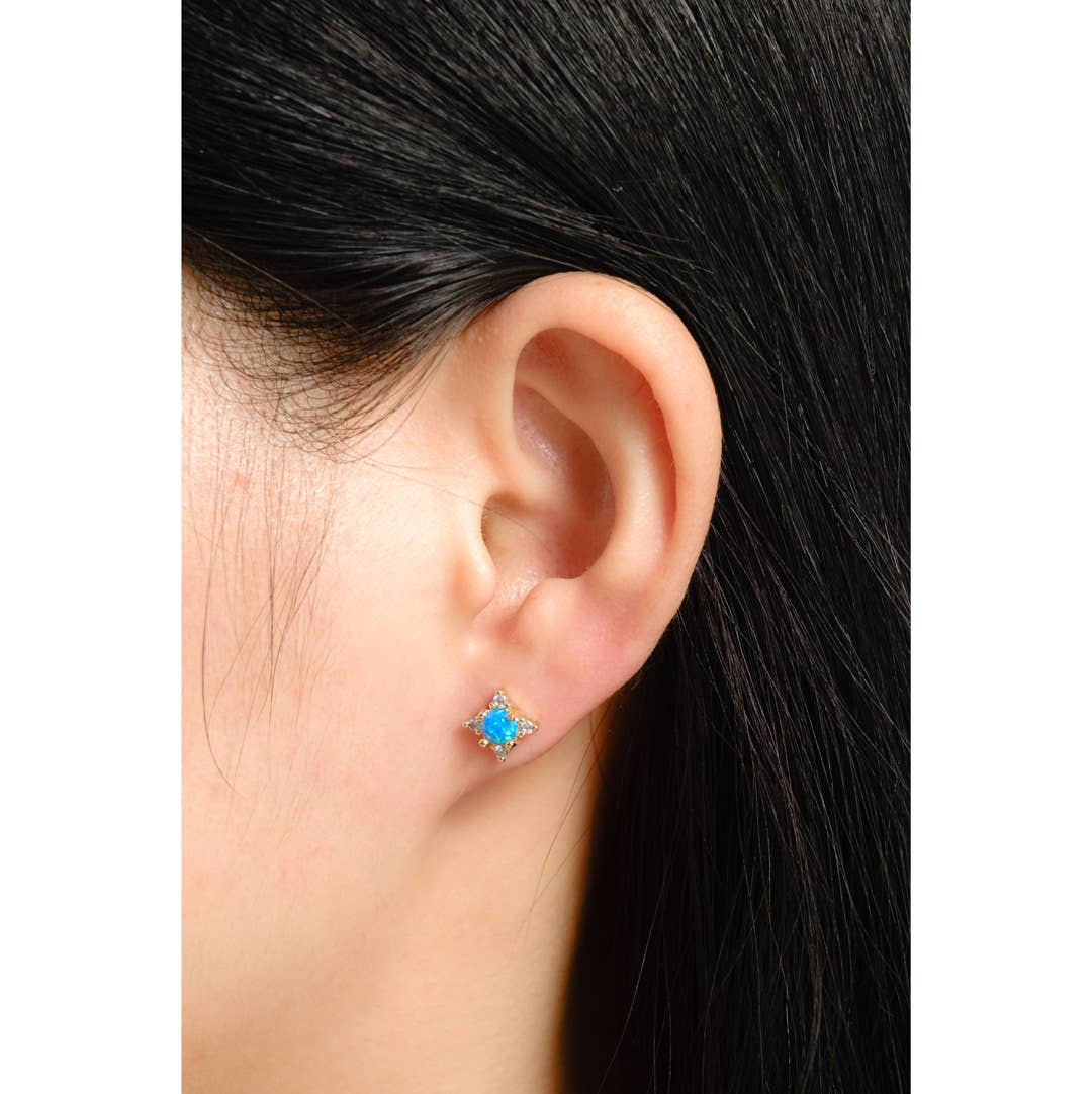 Heilo Jewelry Zadie Starburst Opal Studs