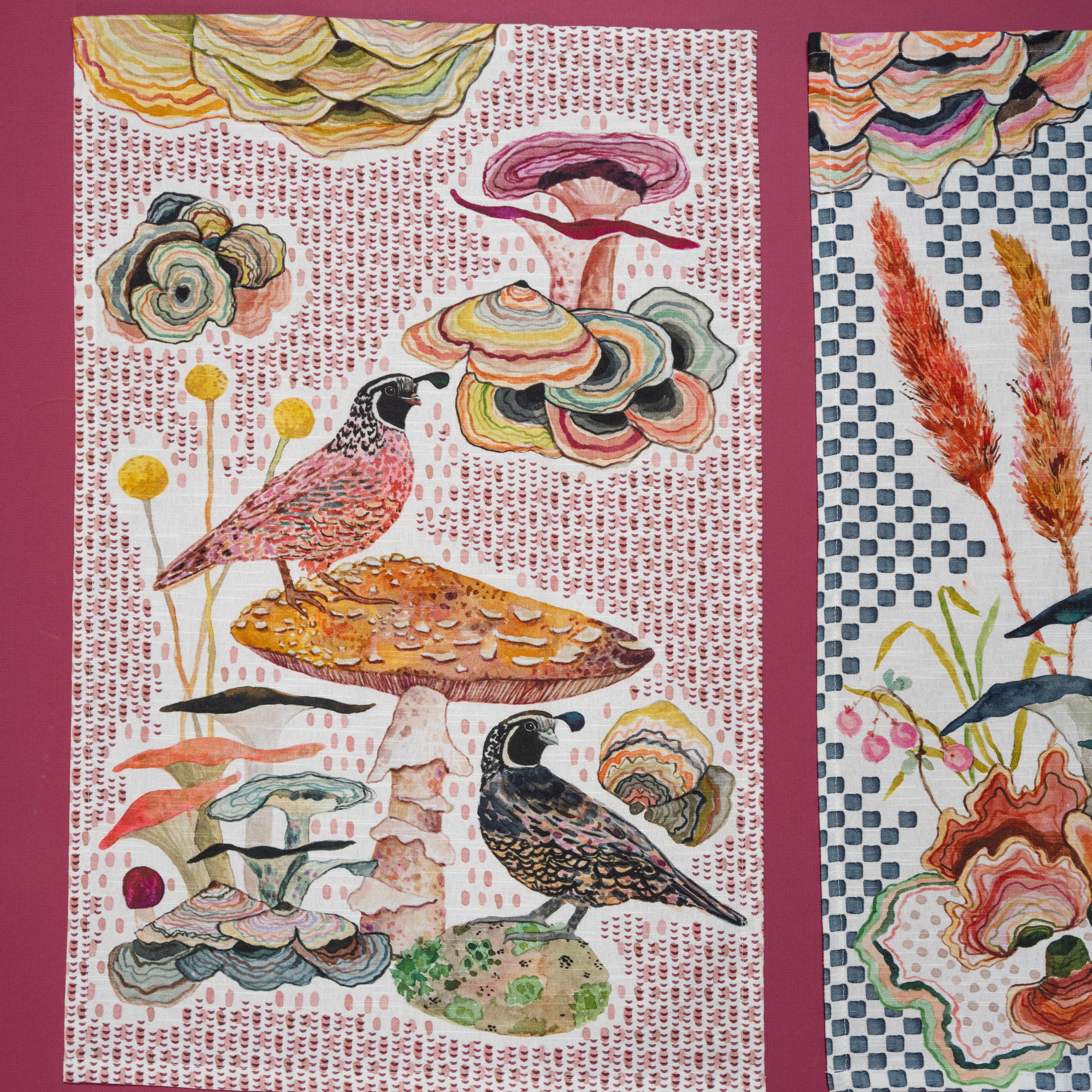 Betsy Olmsted Tea Towel- Quails