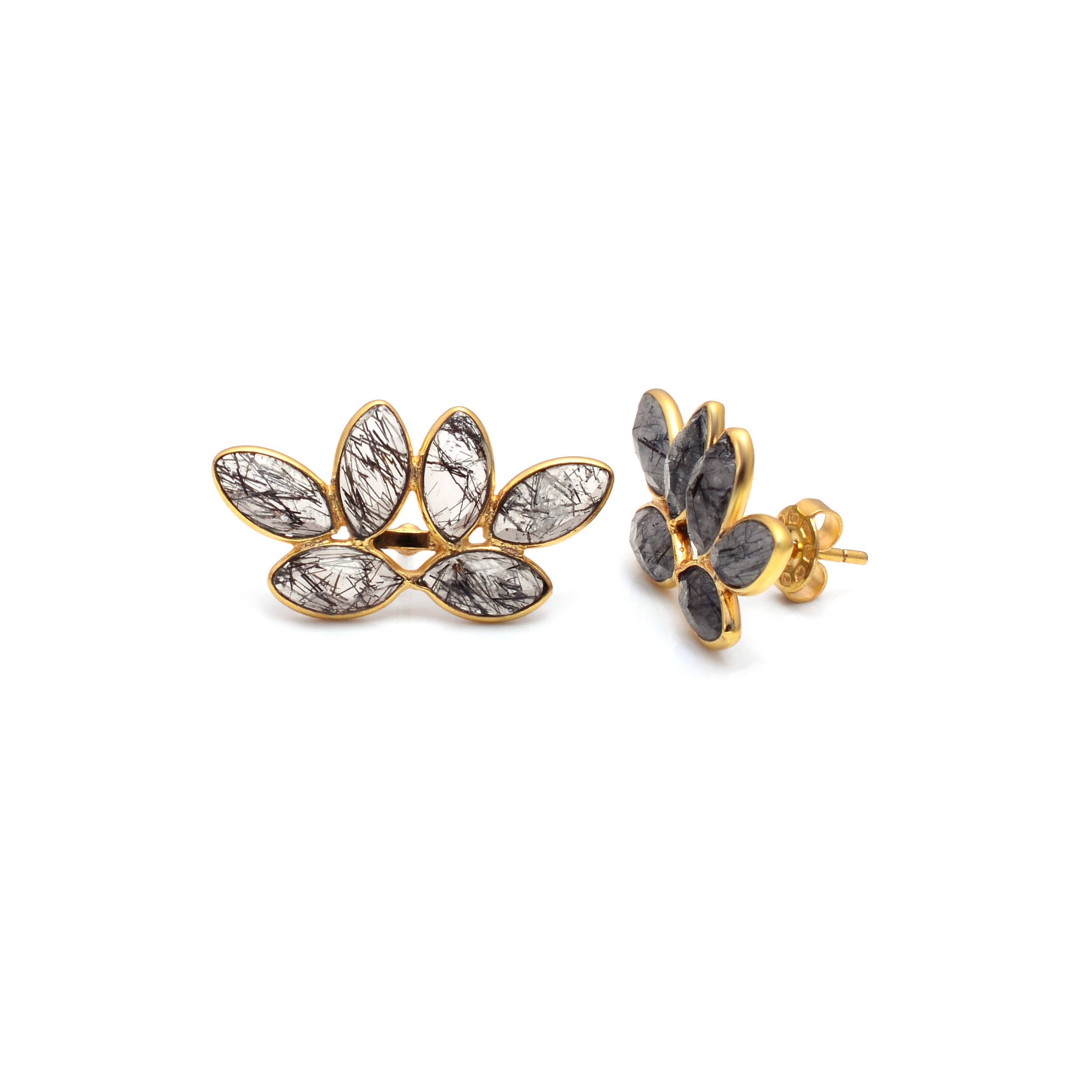 Leslie Francesca Gem Leaf Studs