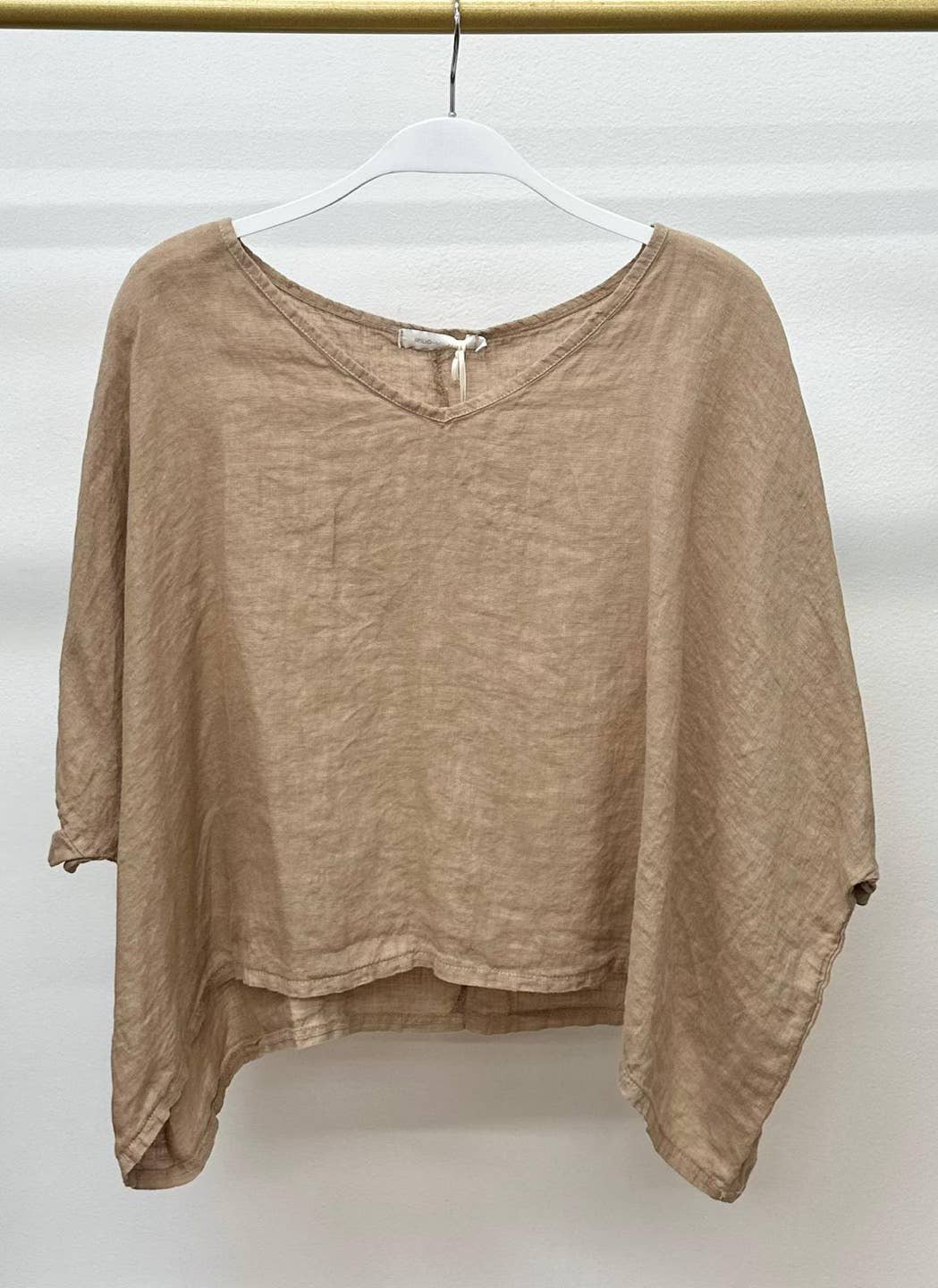Milio Milano S/S Dolman Linen Top 154101