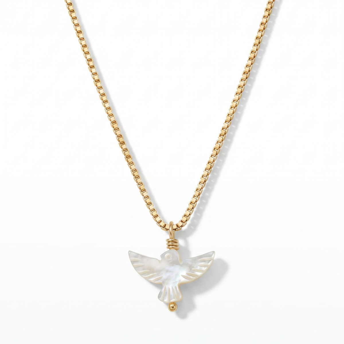 Joy Dravecky Thunderbird Necklace Pearl