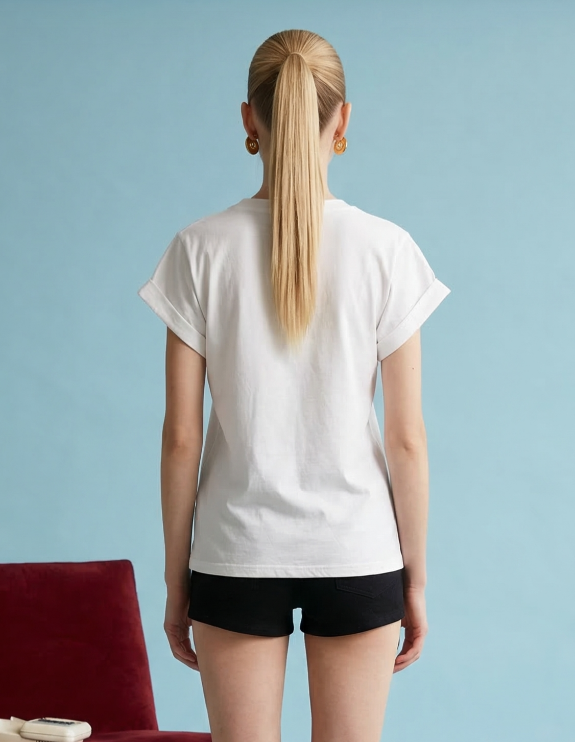 Heyson Front Knot Short Sleeve Knit Top SOT1375