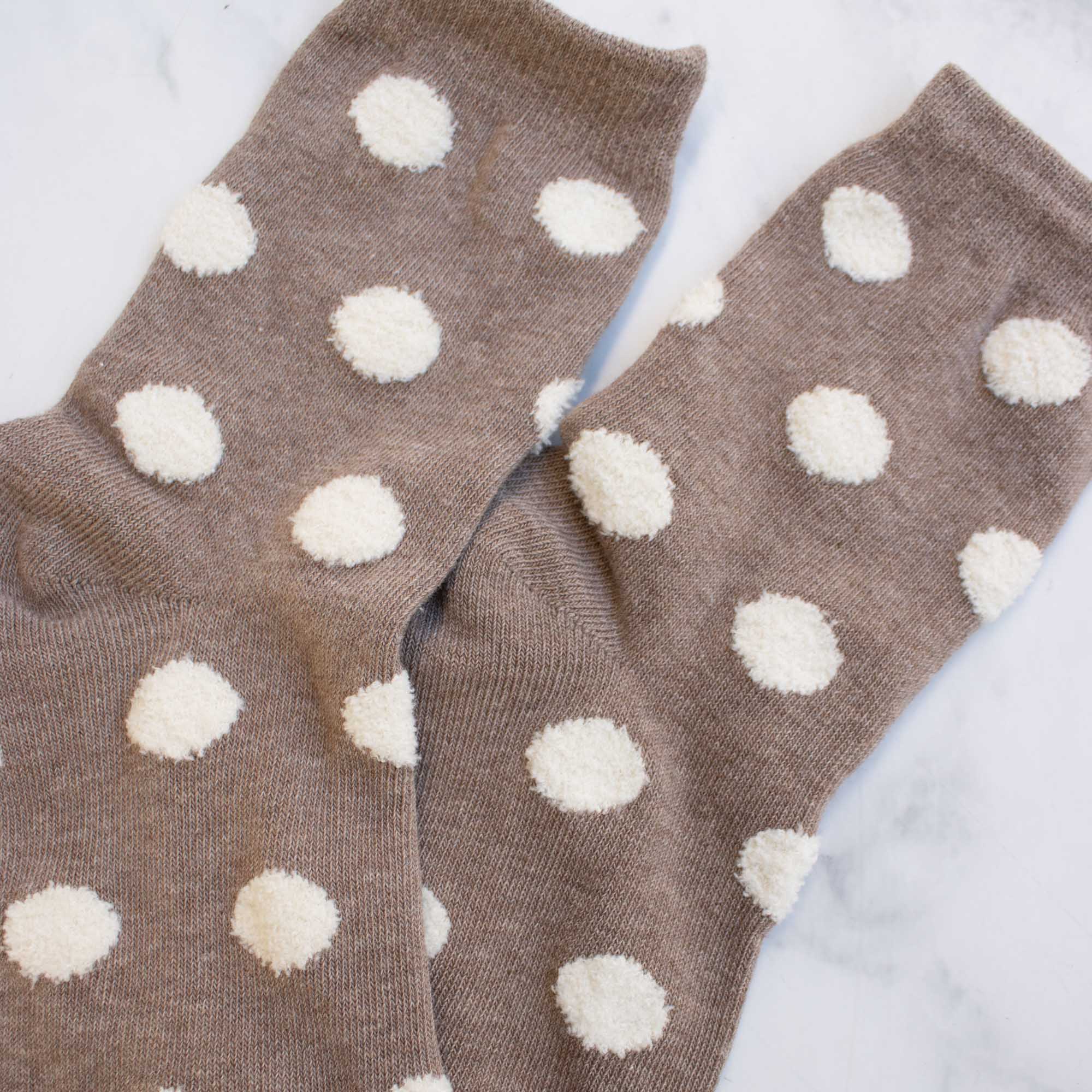 Tiepology Women's Polka Dots Puff Casual Socks