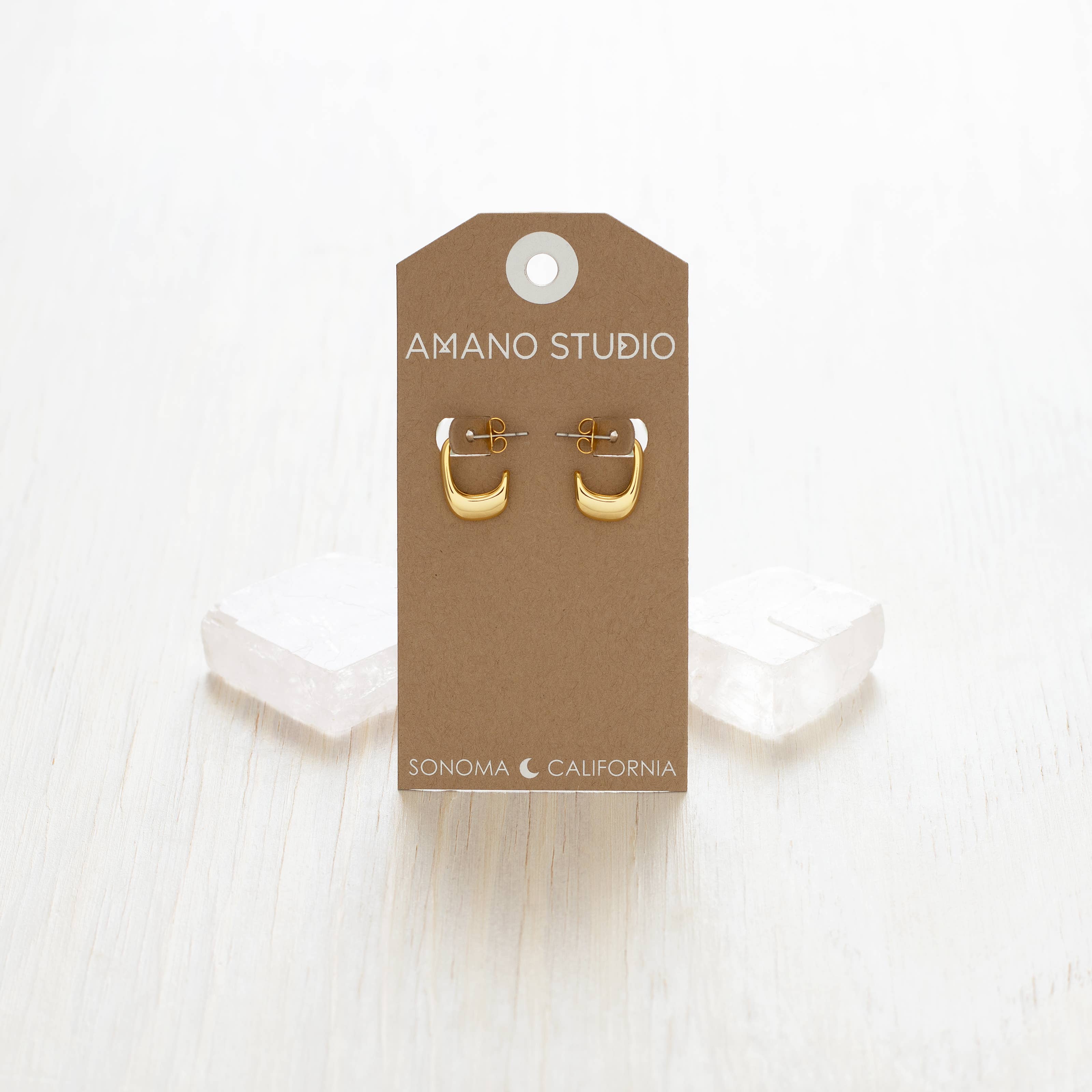Amano Studio Geometric Hoop Stud Earrings