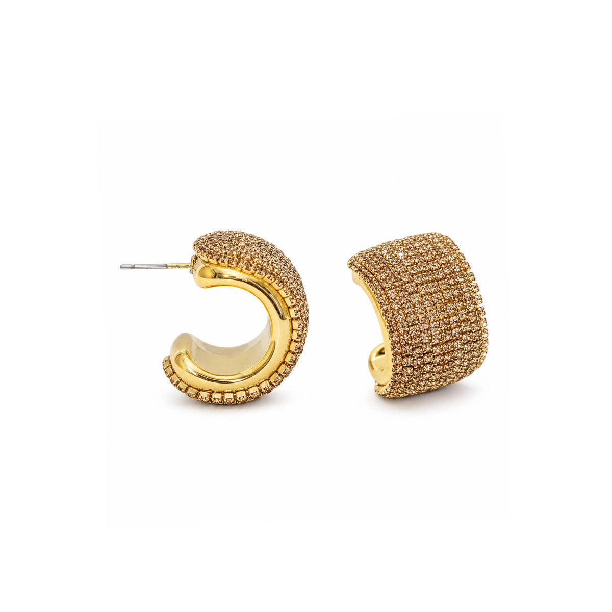 Marlyn Schiff Pave Hoop Earring 4463E