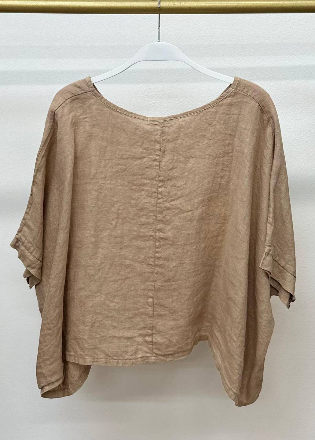 Milio Milano S/S Dolman Linen Top 154101