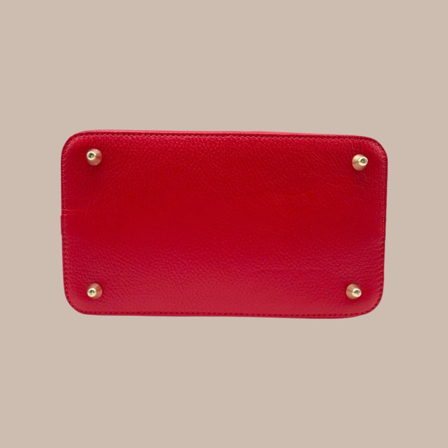 European Leather Collection Eloise Red Grained Leather Bag