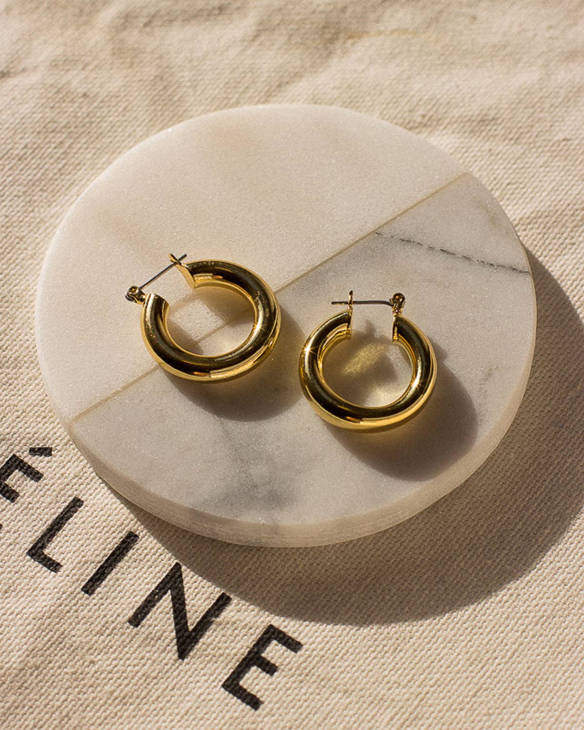 Luv AJ Baby Amalfi Tube Hoops- Gold