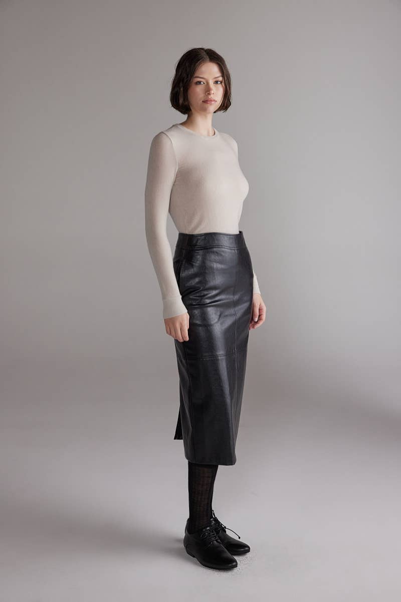 Amente Vegan Leather Pencil Skirt