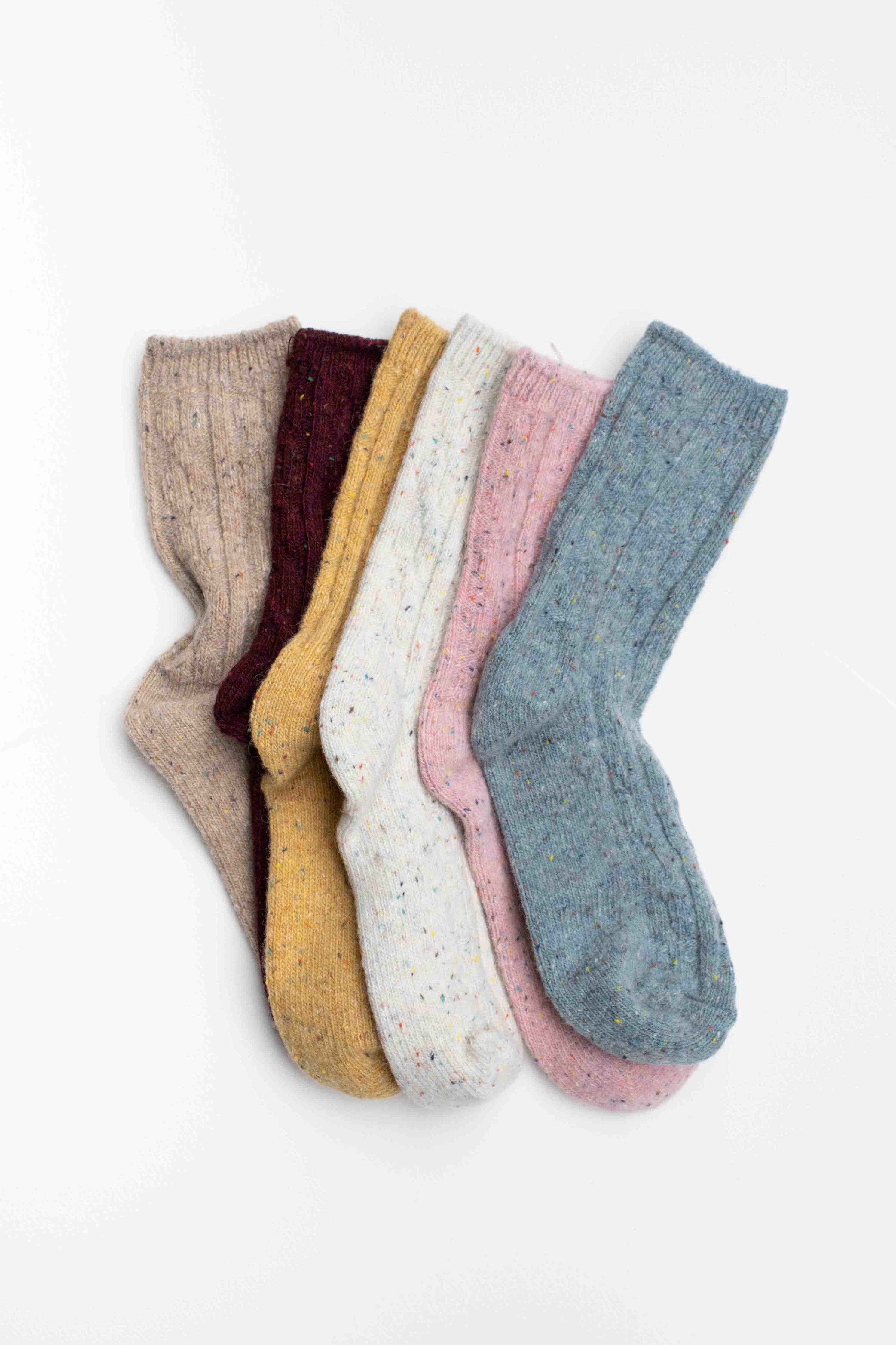 Tiepology Wool Blend Speckled Knit Socks