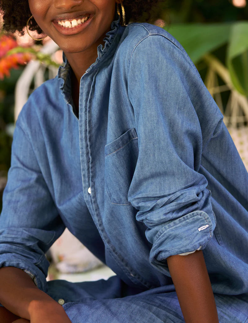 Frank & Eileen Mary Ruffle Classic Shirtdress