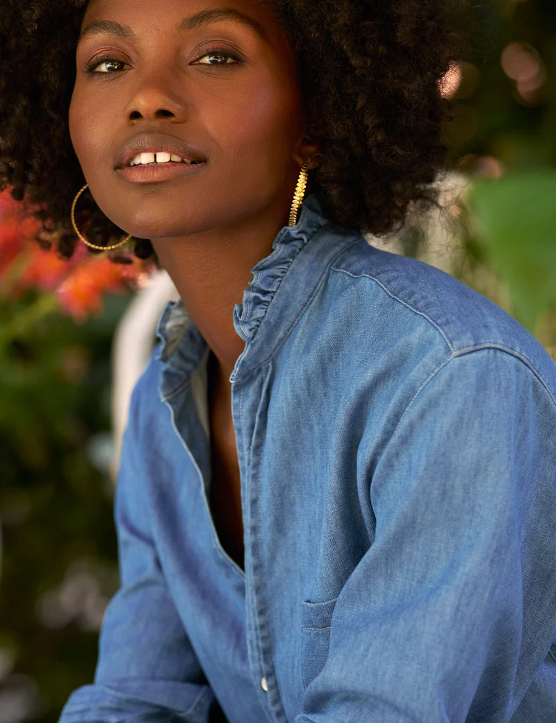 Frank & Eileen Mary Ruffle Classic Shirtdress