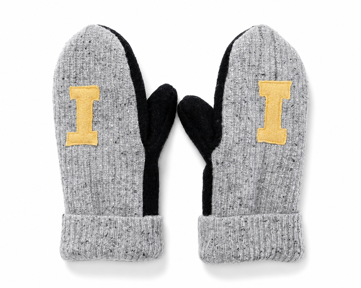 Catherine's Game Day "I" Embroidered Handmade Mittens