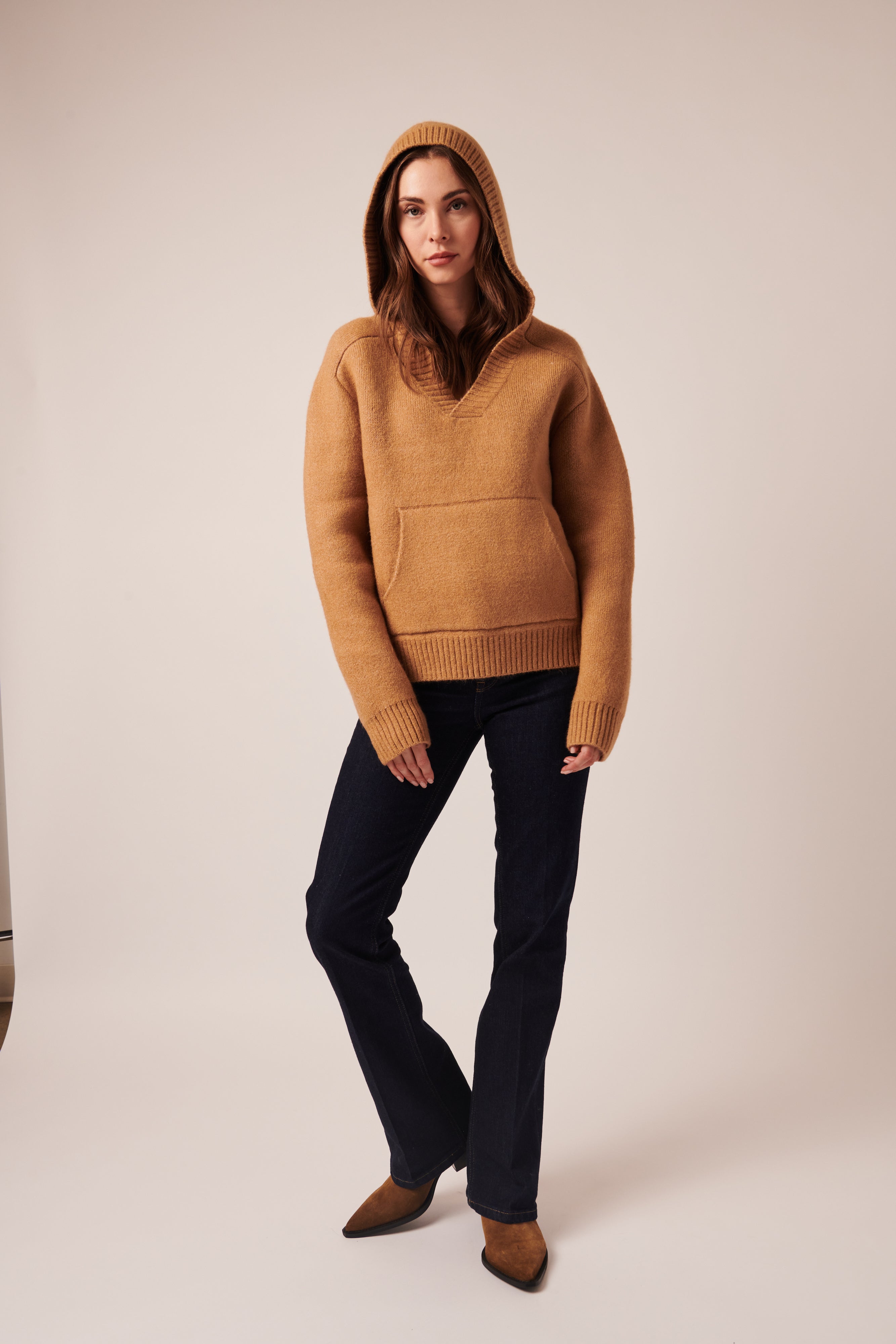 Line the Label Deim Hooded Sweater