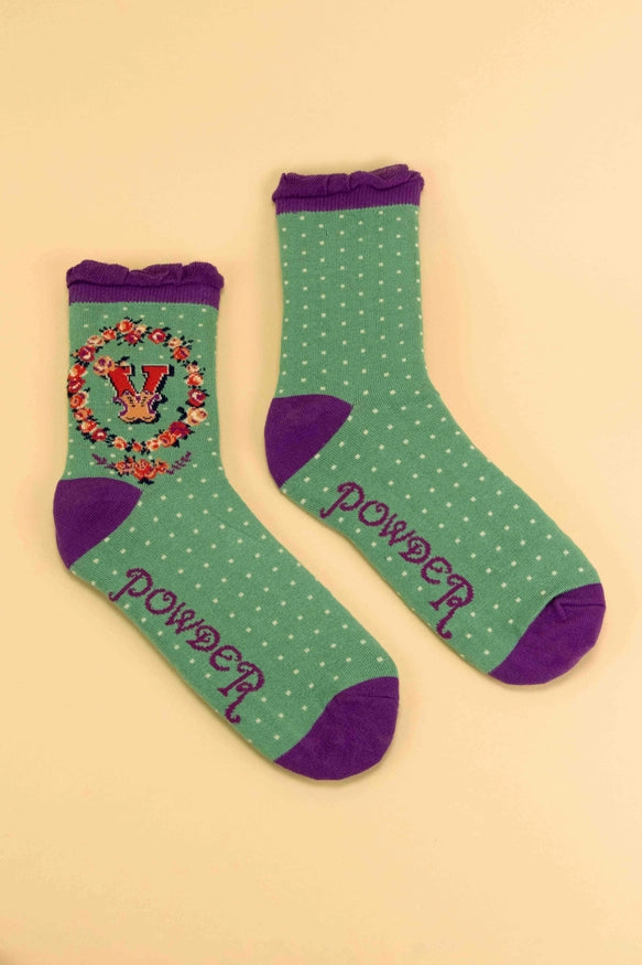 Powder Monogram Socks