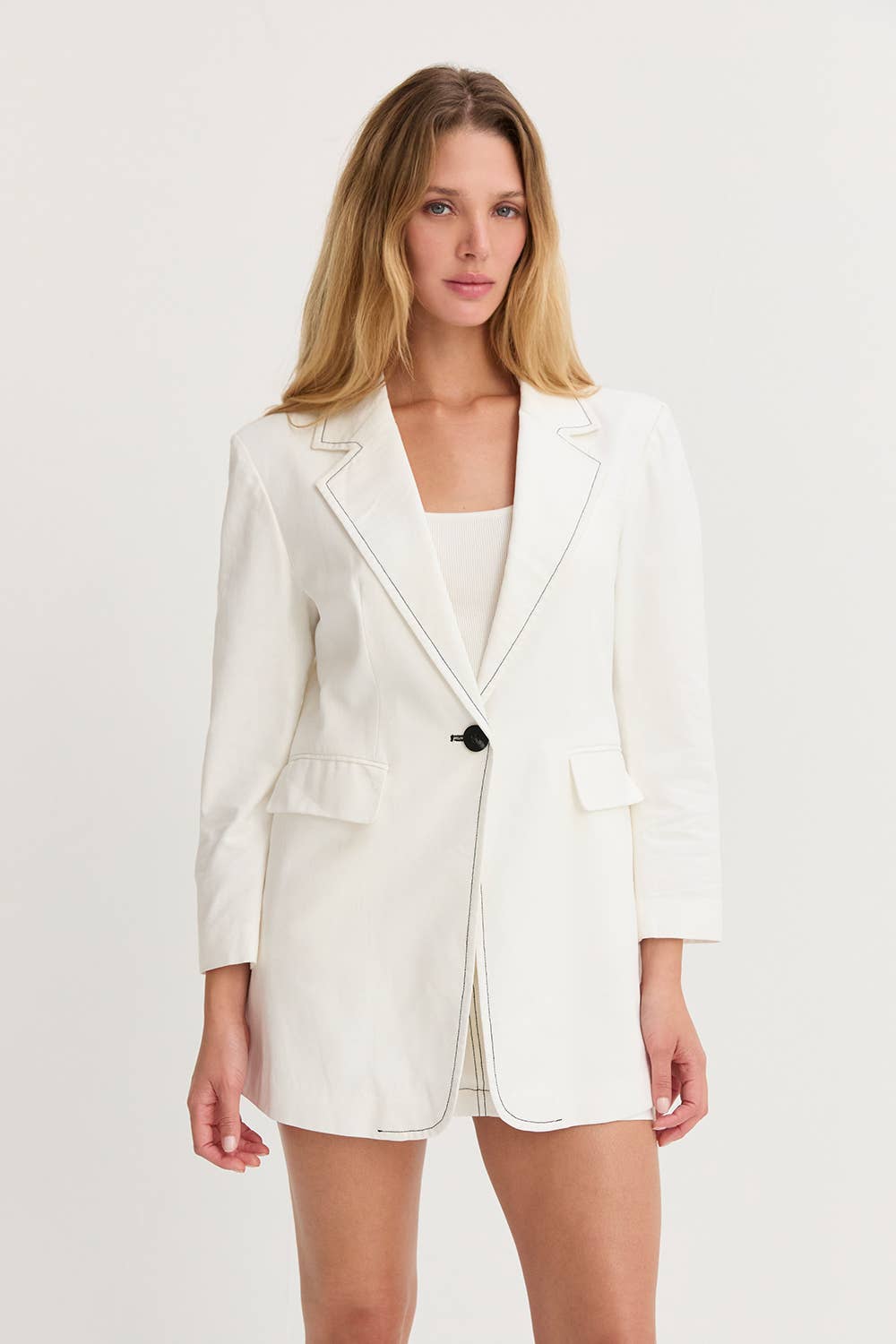 Crescent Renata Contrast Stitch Blazer CJ7716
