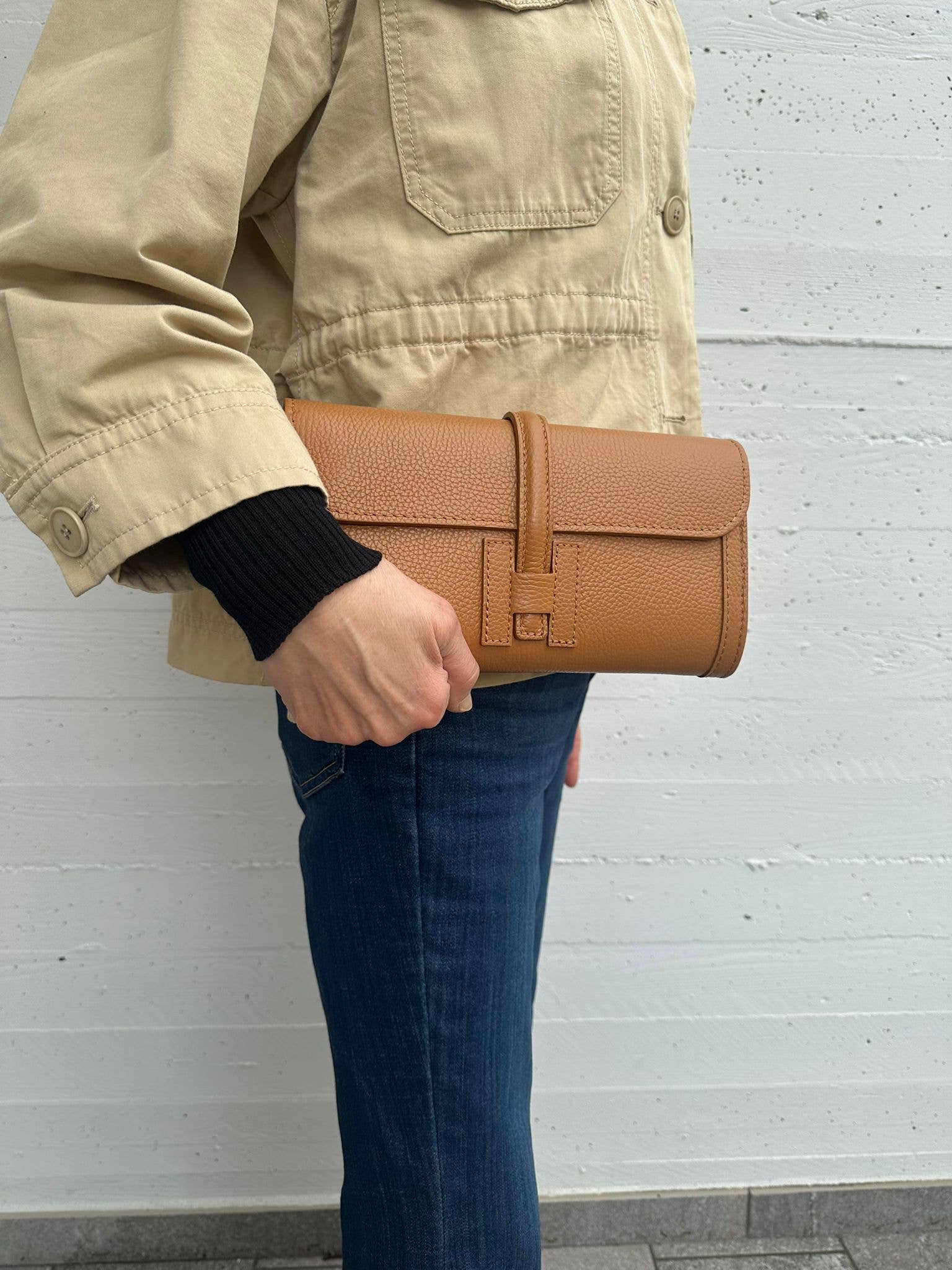 Italian Leather Collection Hannah Clutch