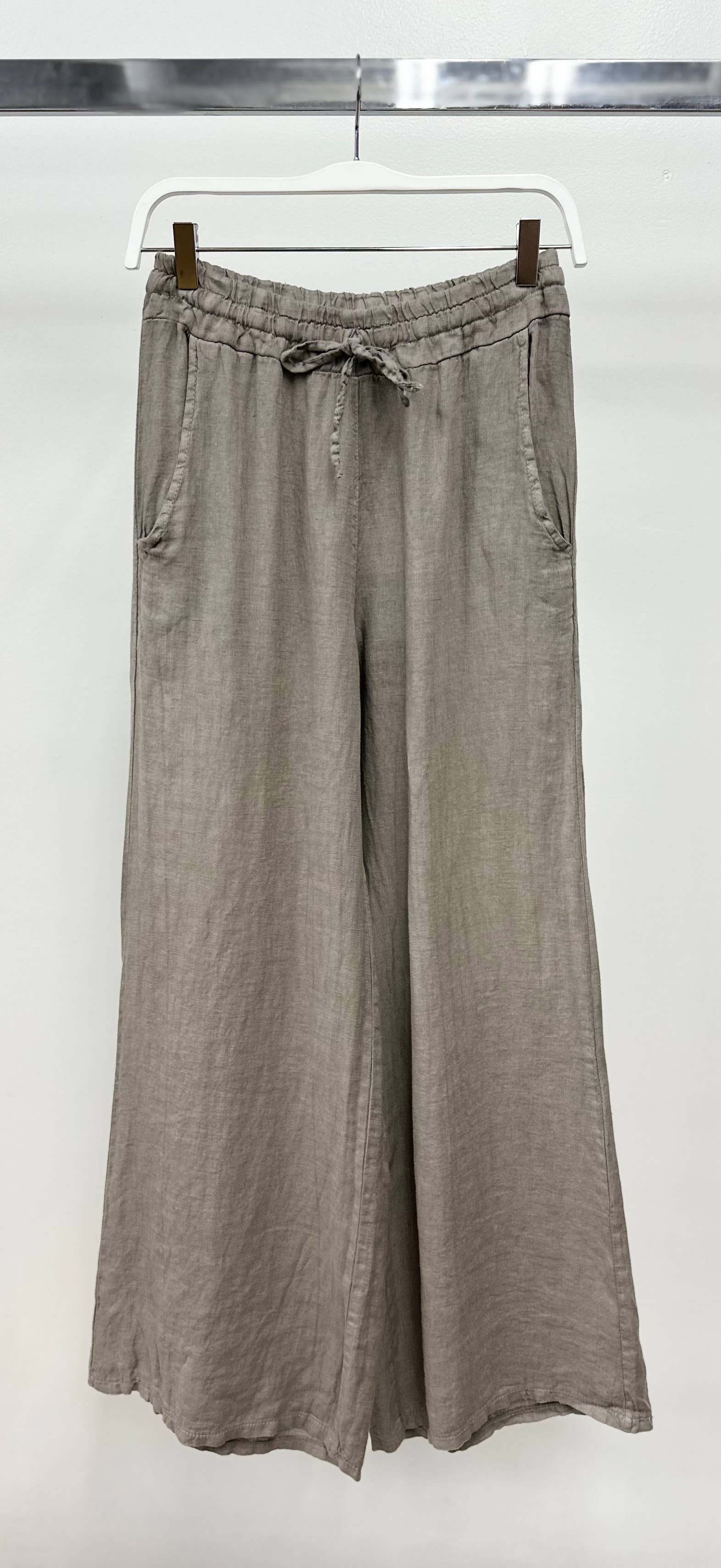 Milio Milano Linen Pants with Drawstring Waist 1203