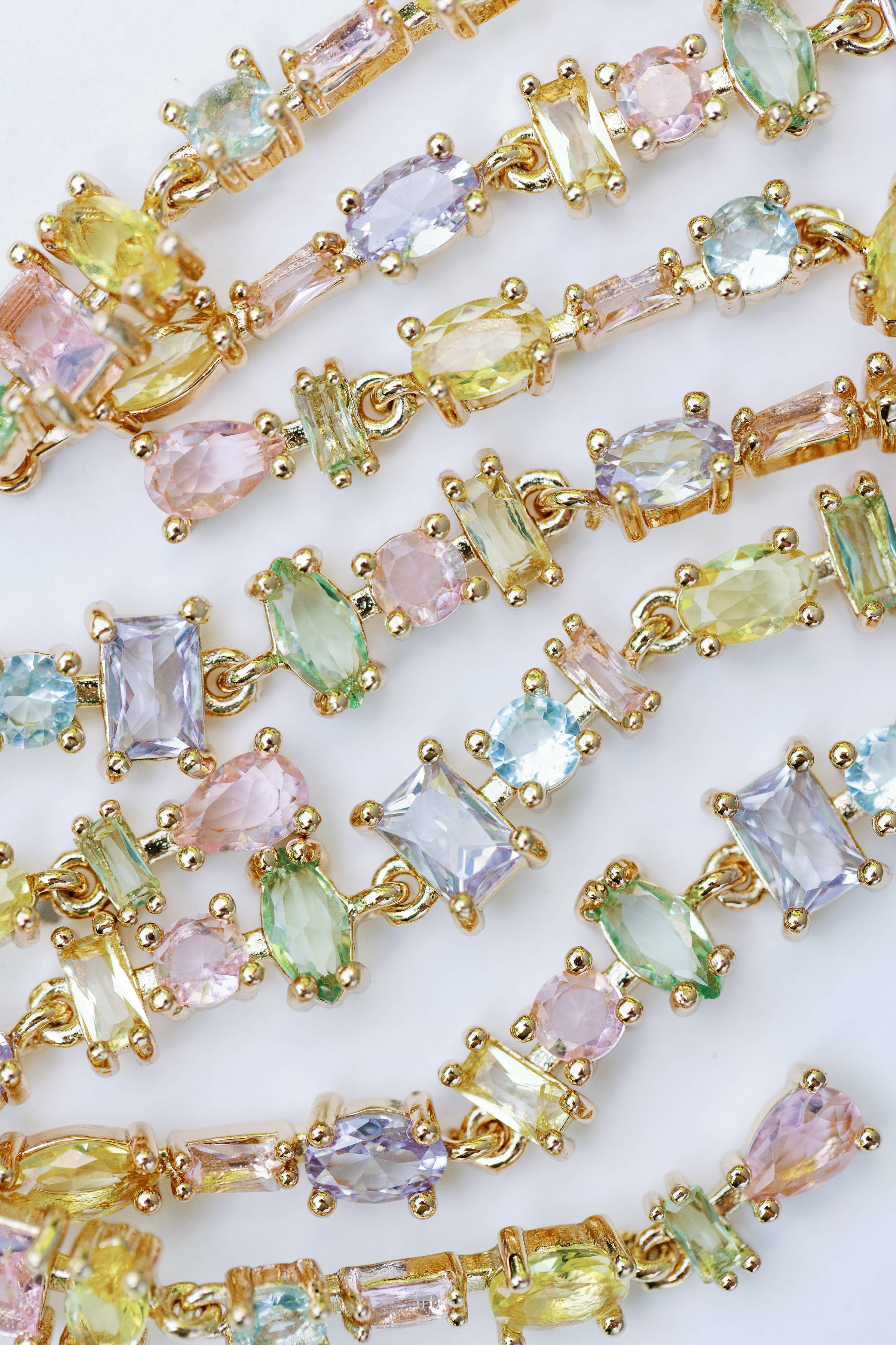 St. Armands Pastel Crystal Layered Duster Earrings