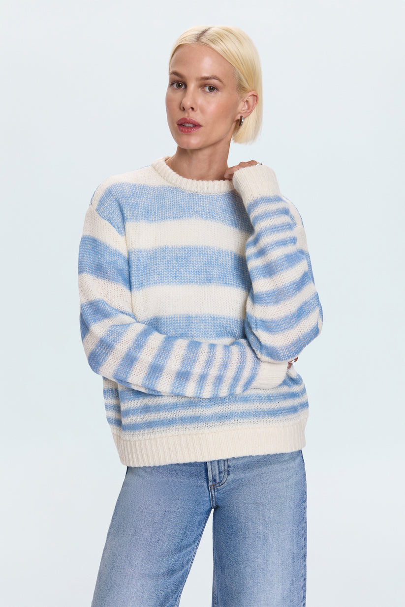 Pistola Moa Striped Bubble Sweater - Blue Gradient Stripe