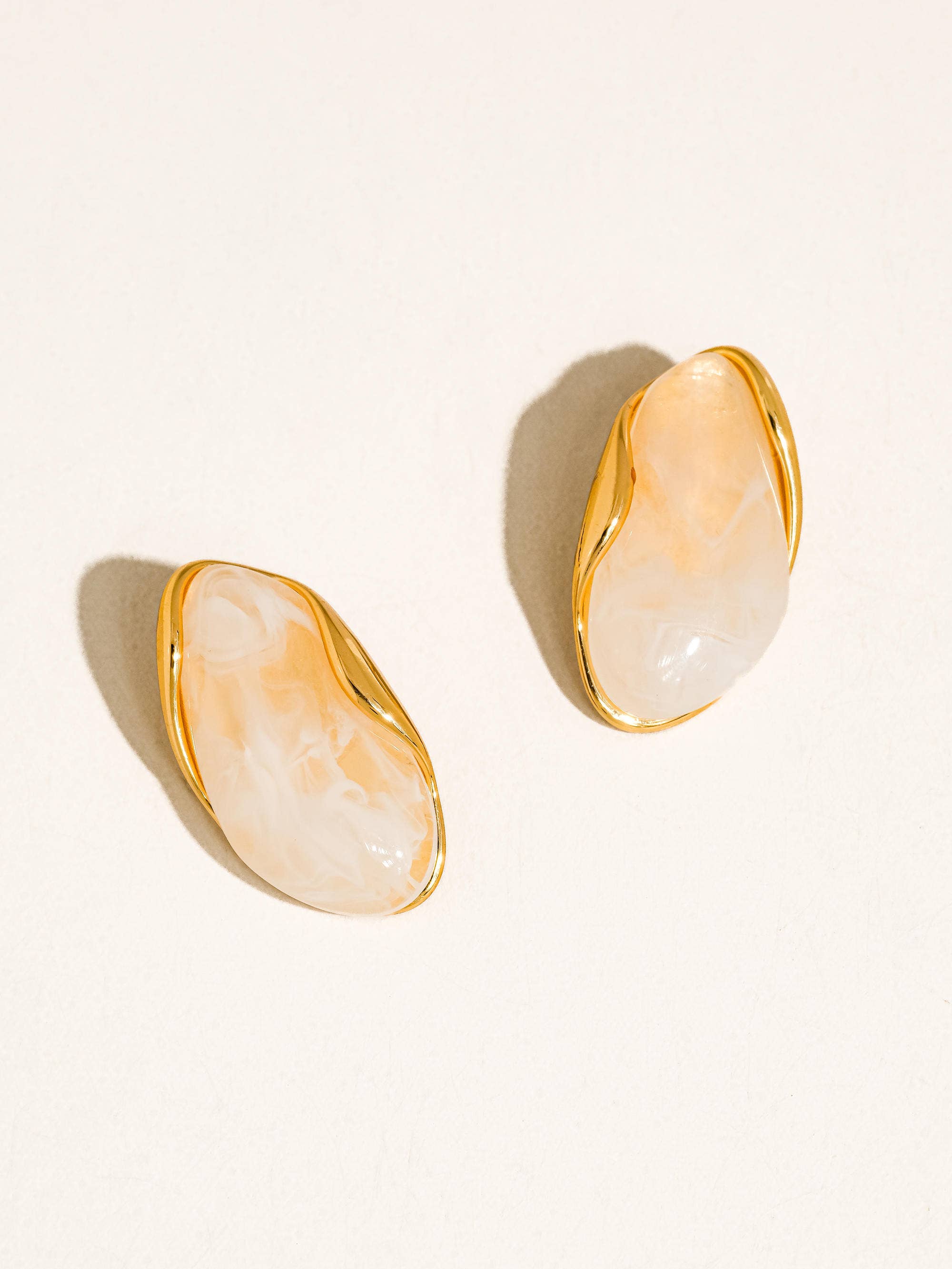 Flânerie Maélie 18K Gold Non-Tarnish Resin Drop Earrings