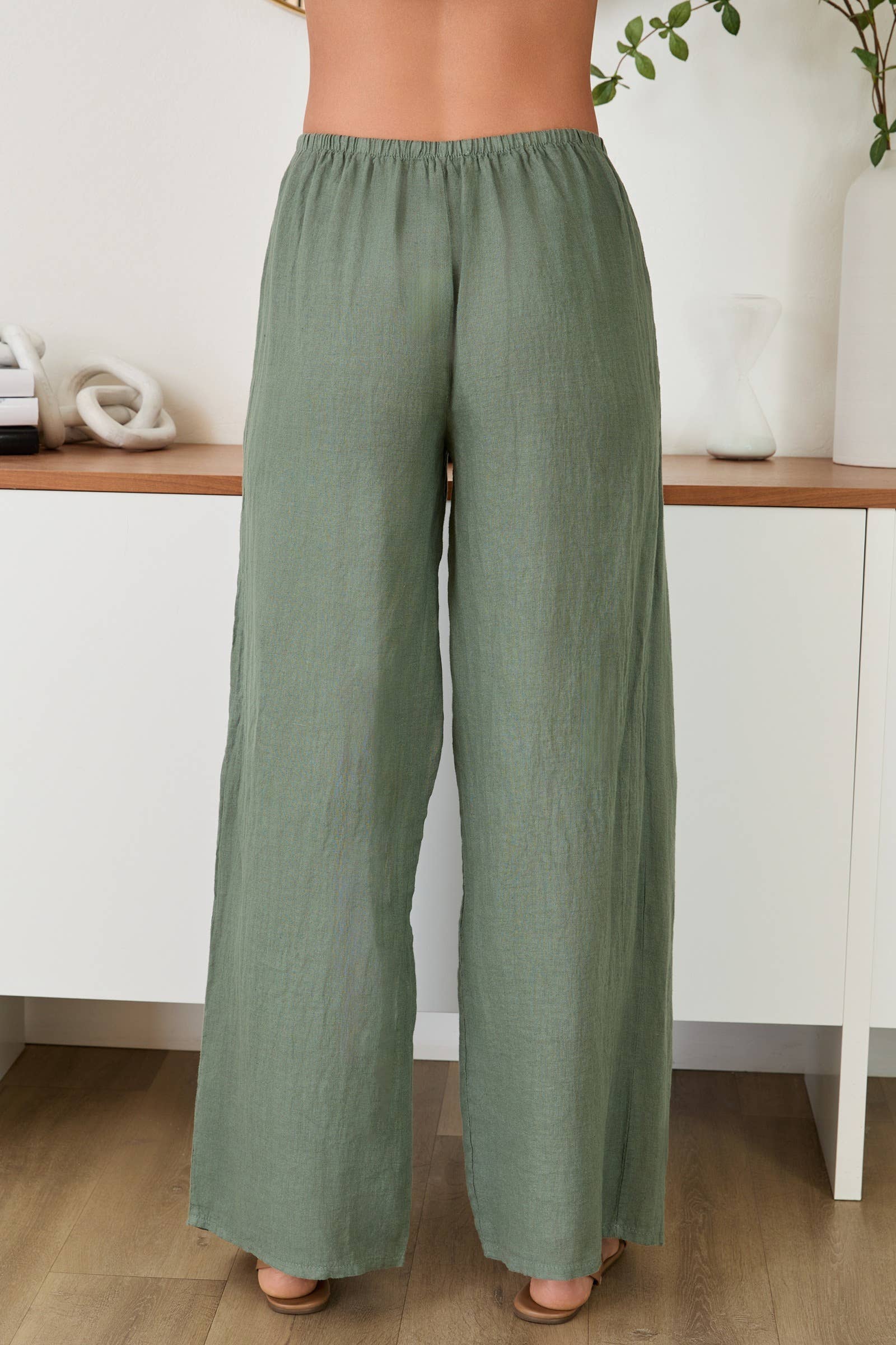 Milio Milano Linen Pants with Side Panel 80815
