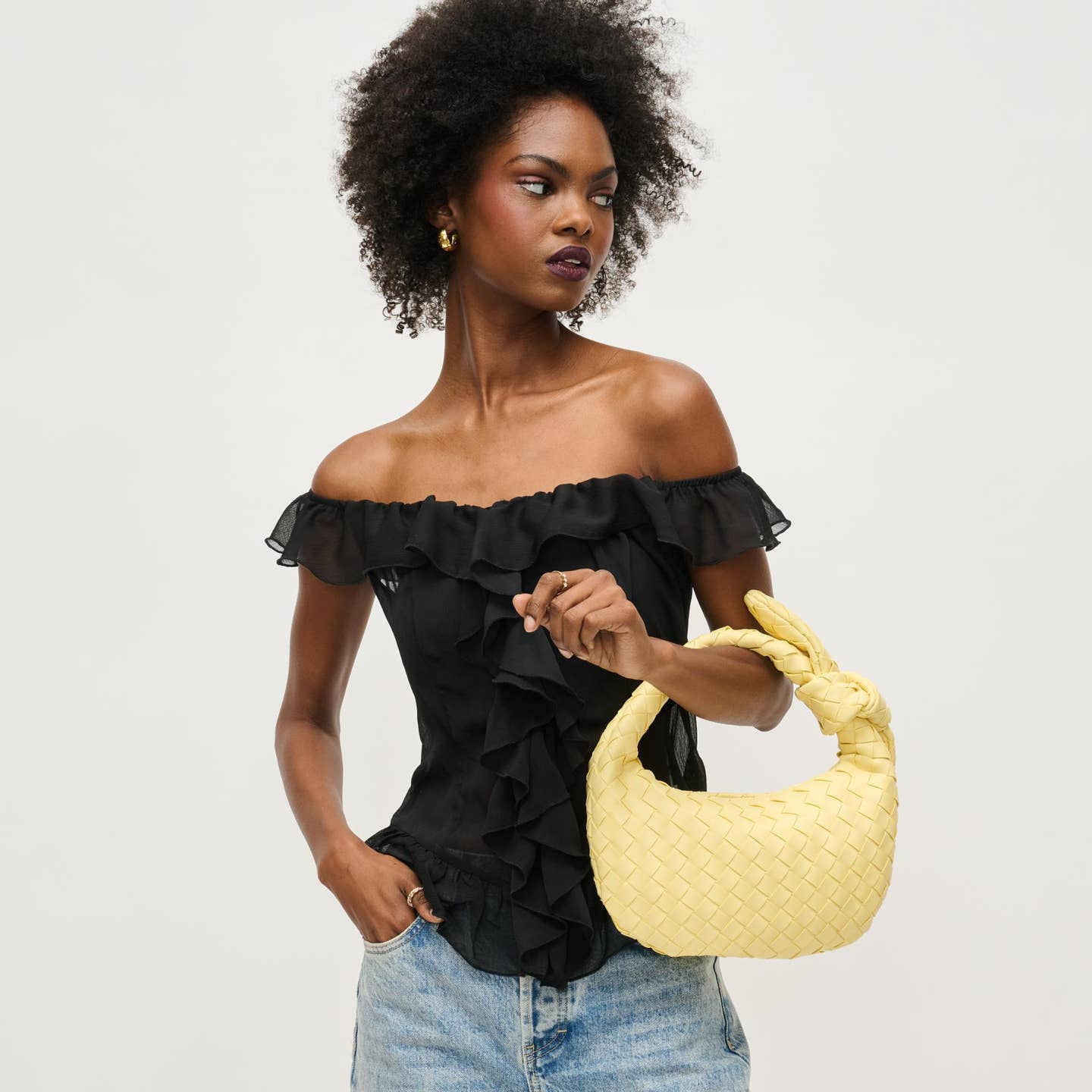 Urban Expressions Lizbeth Woven Knot Clutch