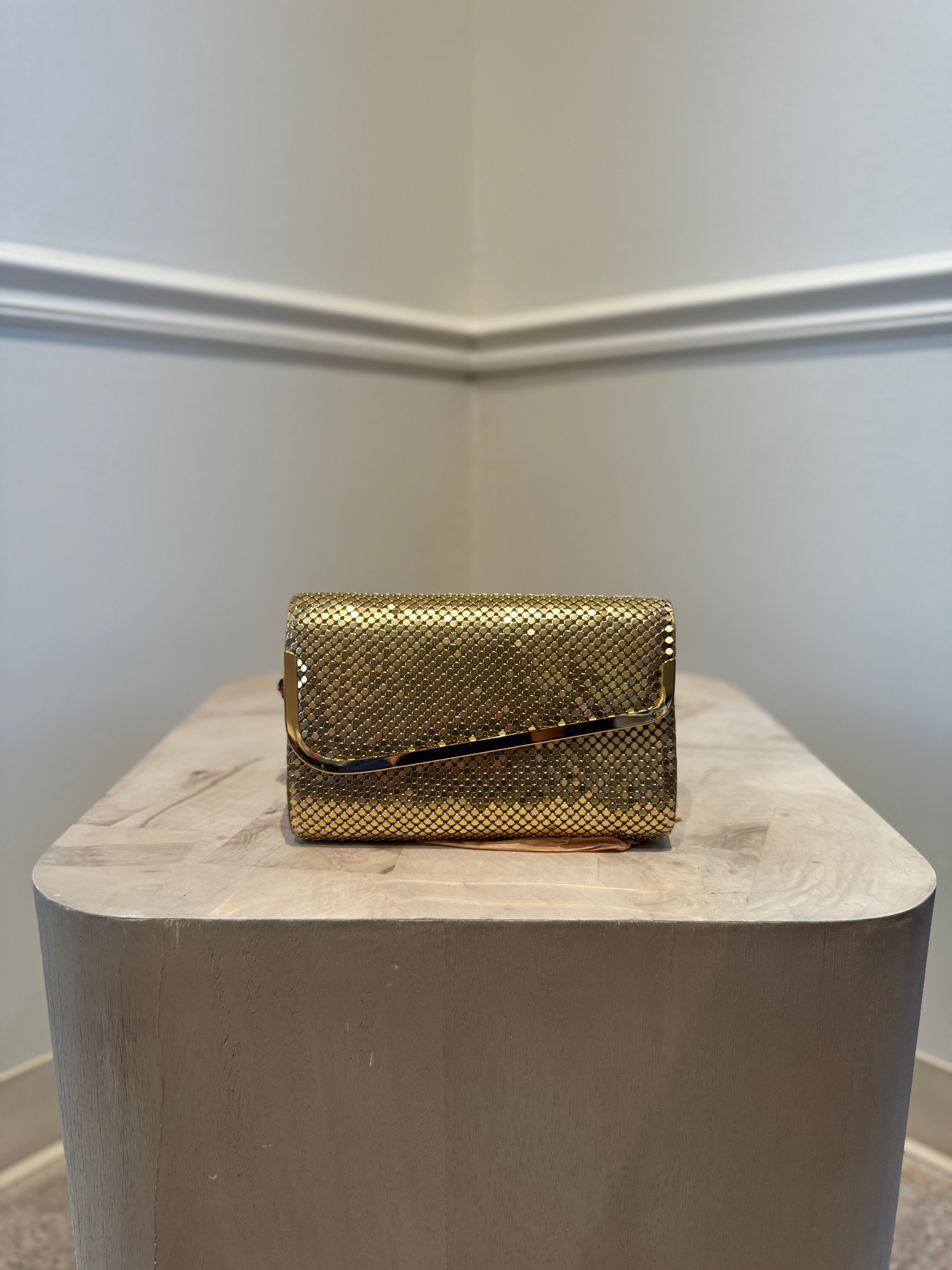 Paris Flea Market #91 Gold Clutch/Crossbody