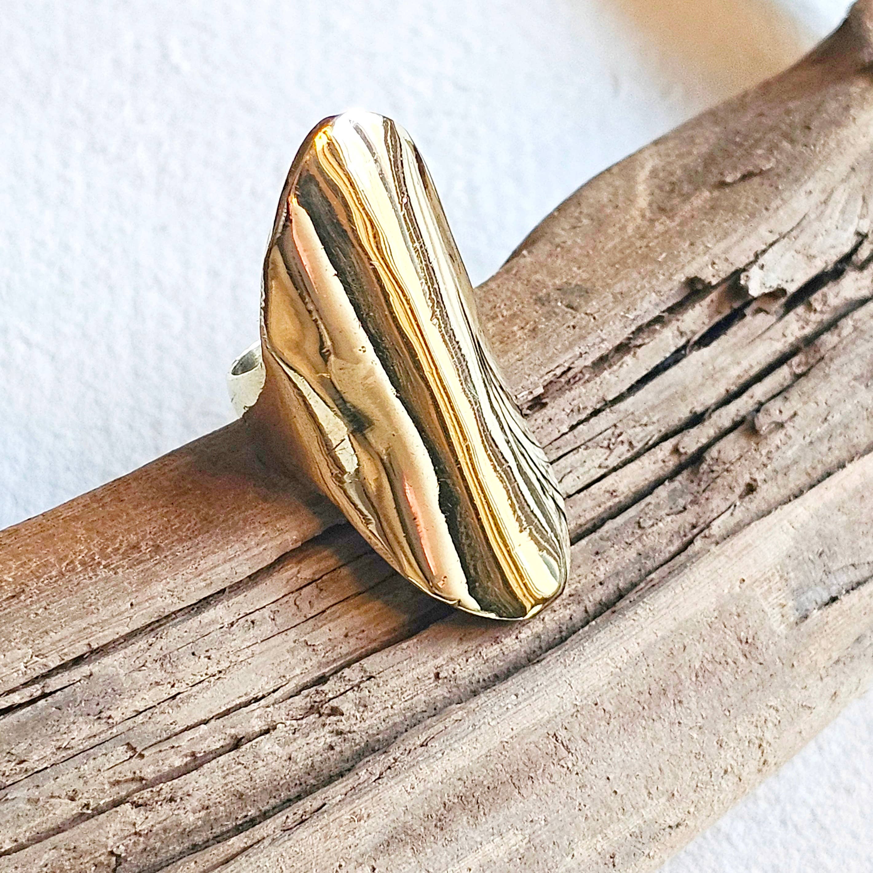 Bisjoux Brass Shield Ring