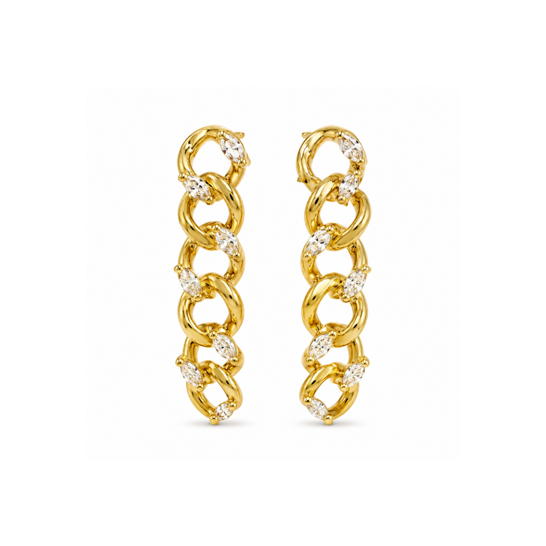 Sahira Lucia Chain Link Earrings
