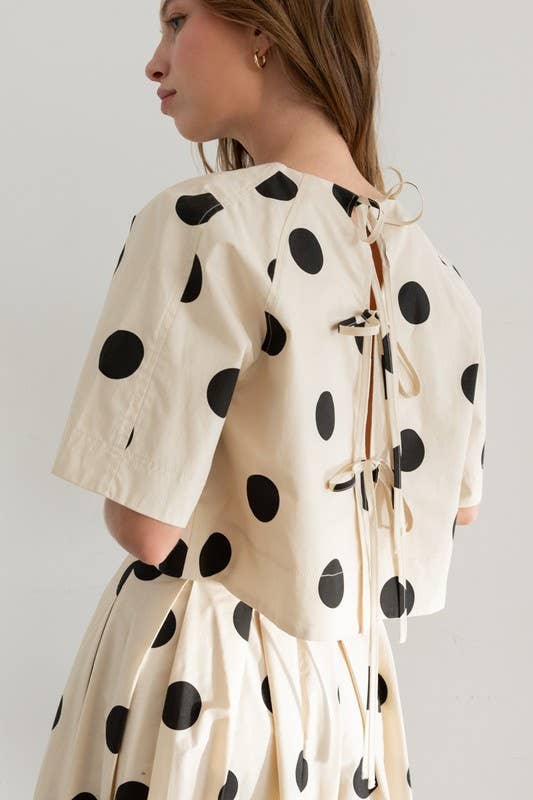 Heyson Polka Dot Back-Tie Top JOT1116