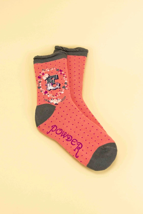 Powder Monogram Socks