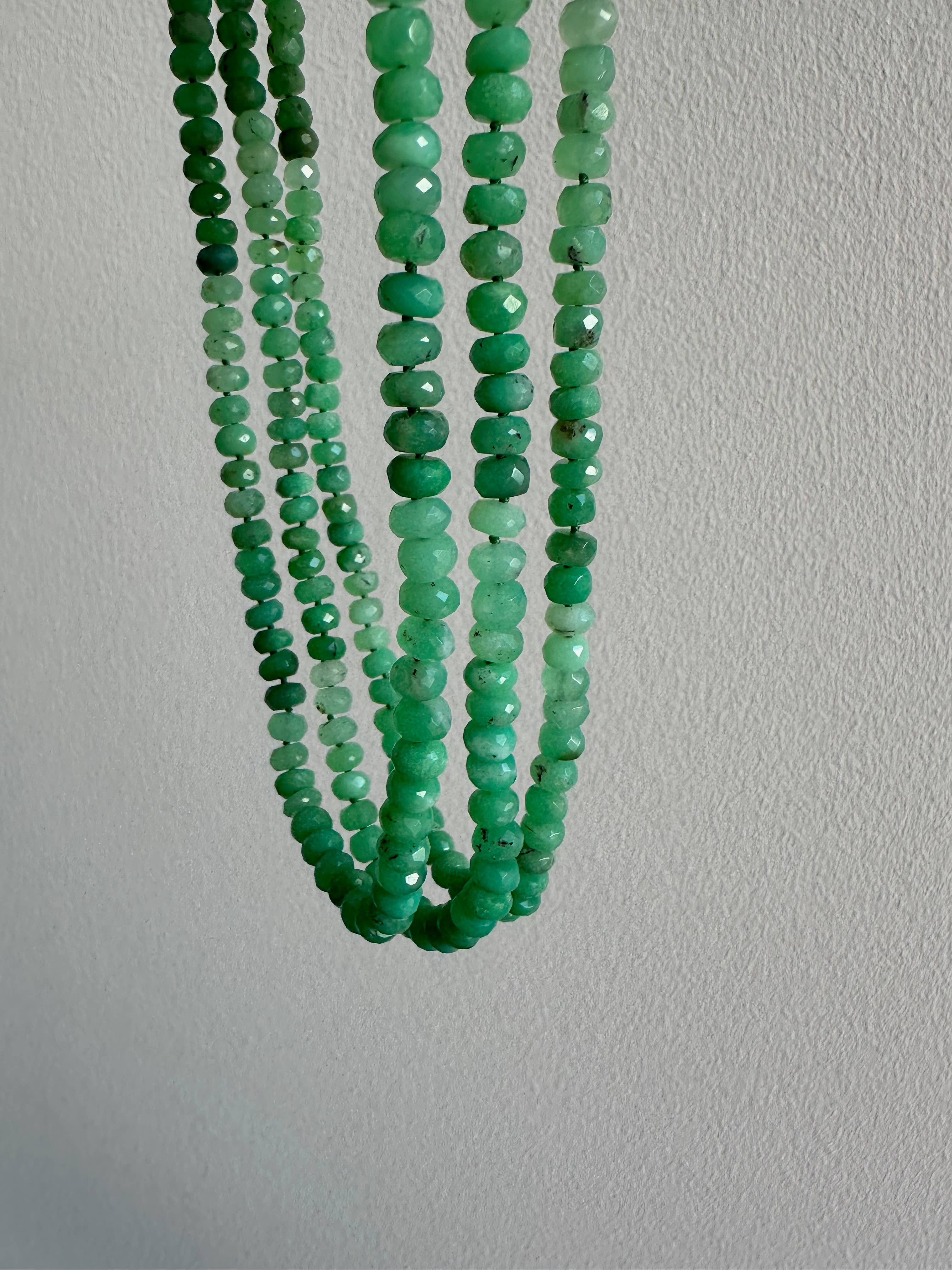 Anokhi Green Chrysoprase Green Beaded Necklace NKK05