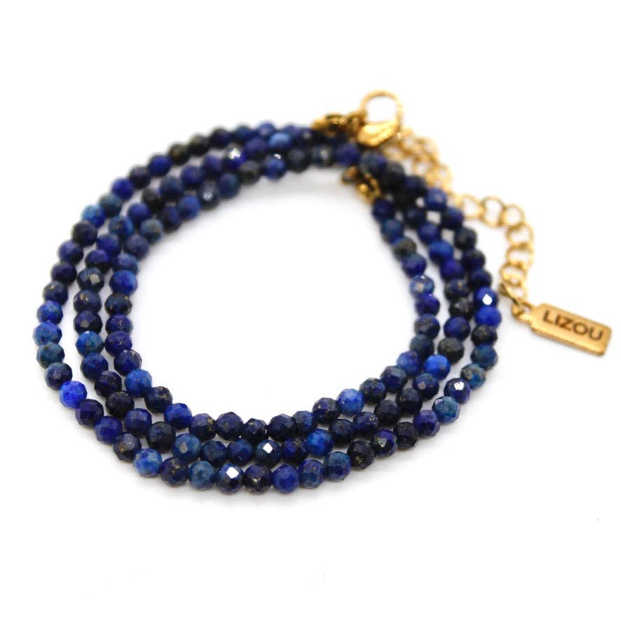 Lizou 16" Lapis Lazuli Stone Necklace #10