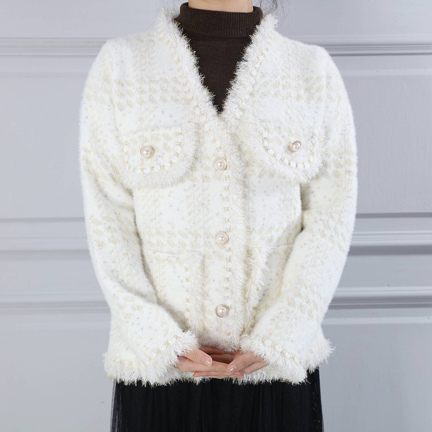 Thames Collection Super Soft Coco Knit Cardigan