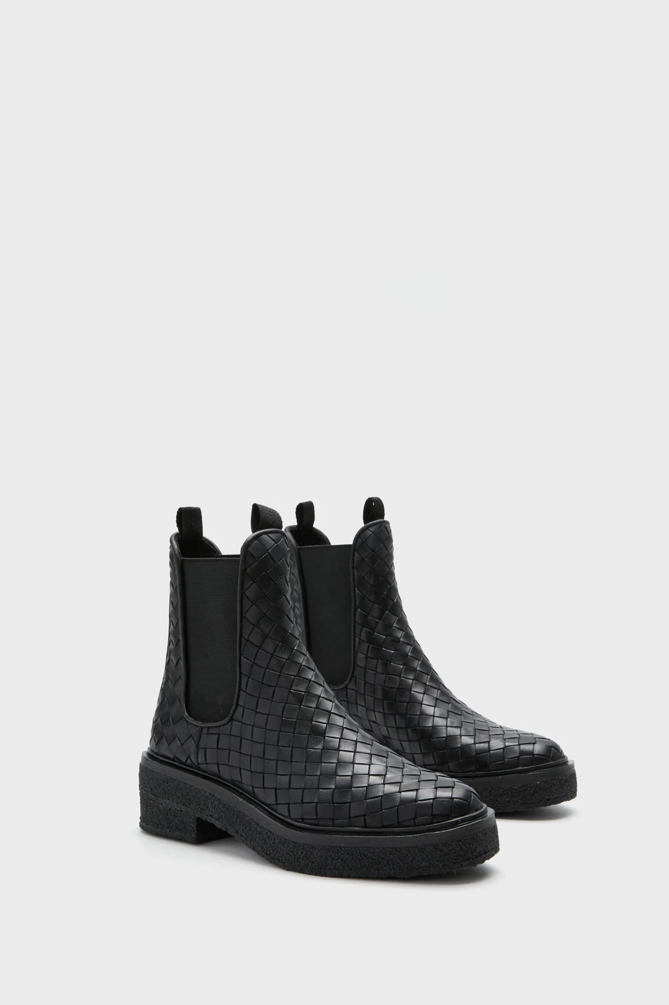 Loeffler Randall Raquel Black Woven Chelsea Boot