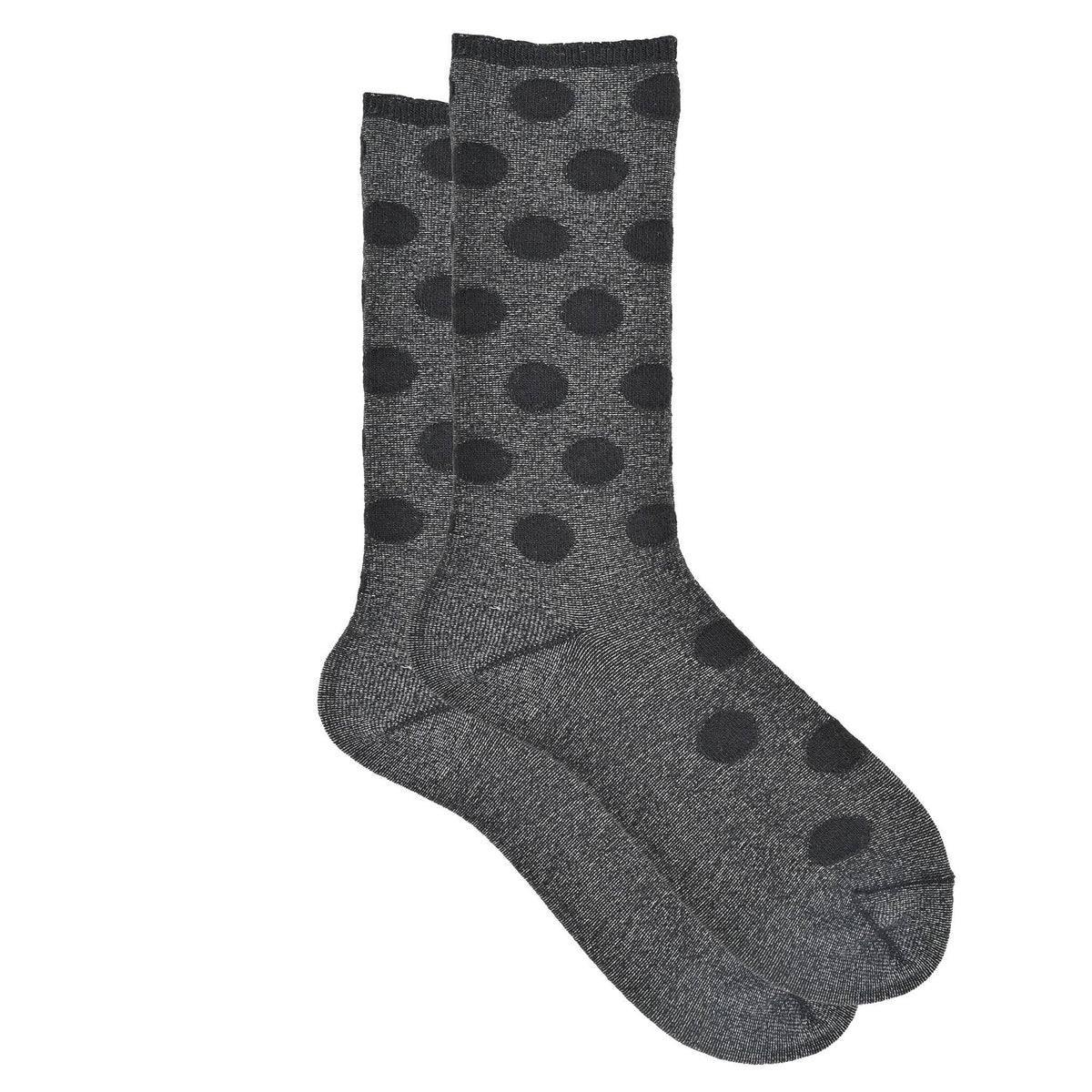 Ilux Condotta Cashmere Silk Reverse Dot Crew
