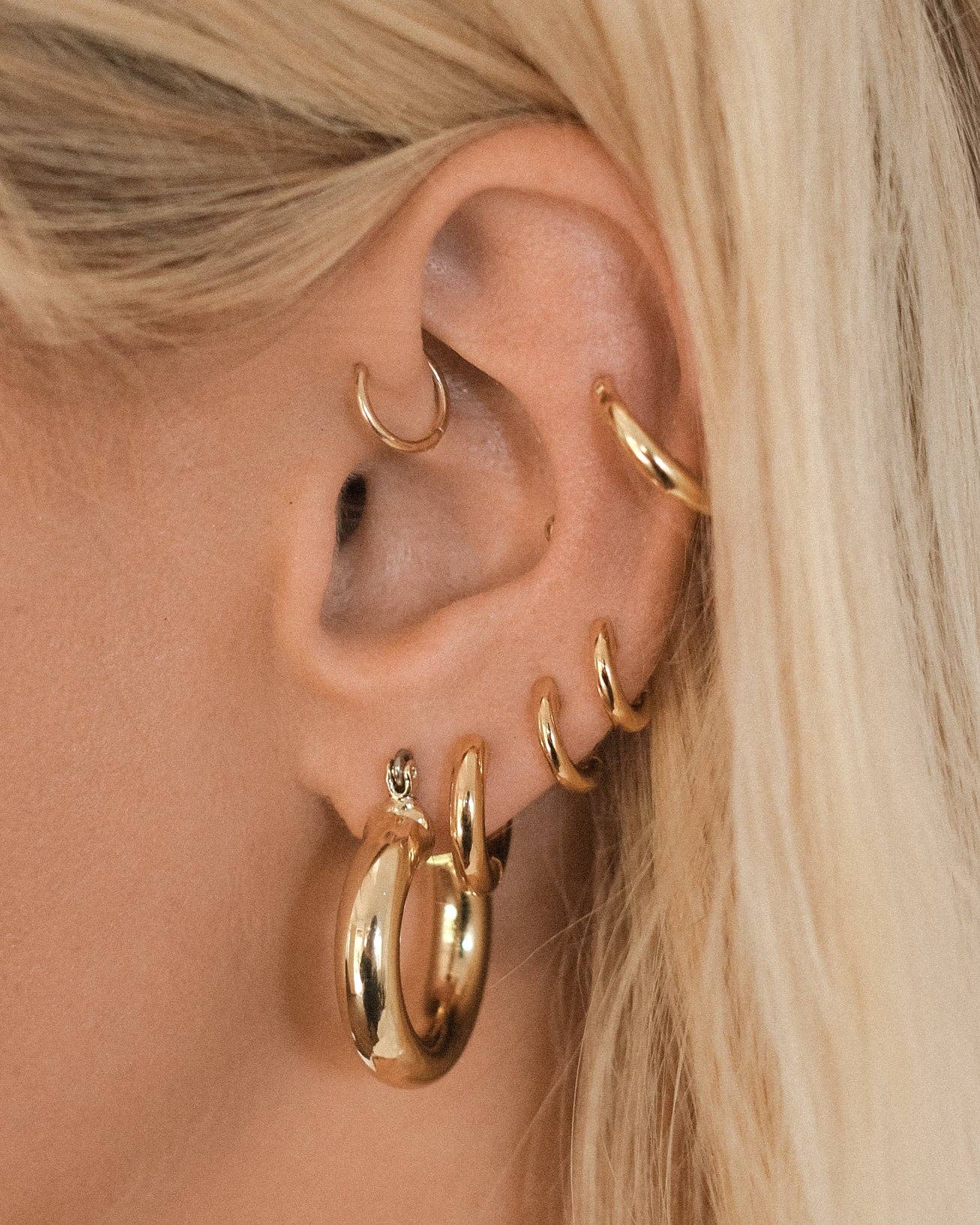 Luv AJ Baby Amalfi Tube Hoops- Gold