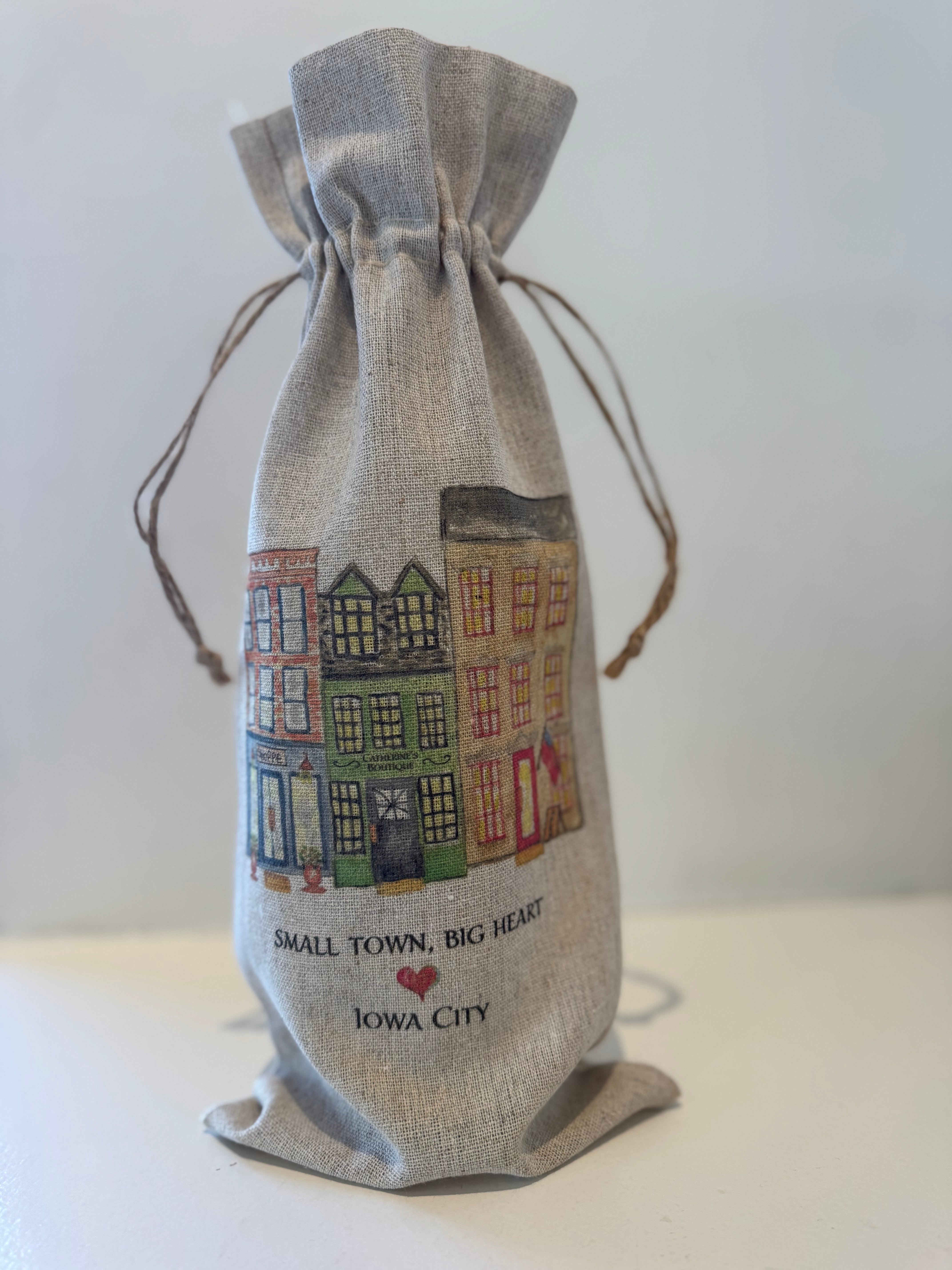 French Graffiti Small Town Big Heart Wine Bag