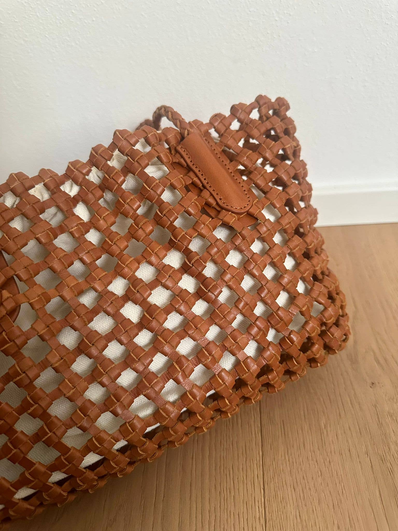 Italian Leather Collection Nicole Handwoven Tote