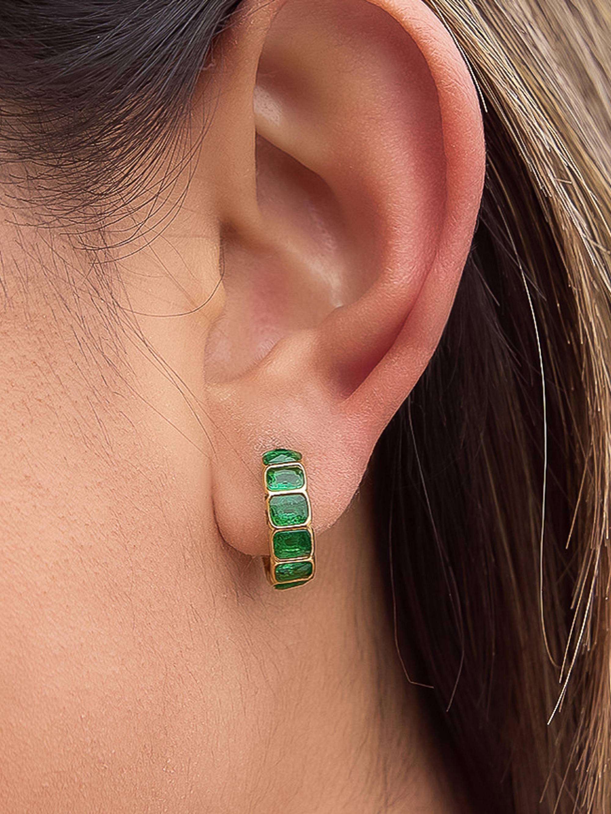 Flânerie Clariel 18K Gold Non-Tarnish Minimalist Hoop Earrings