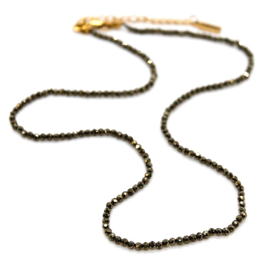 Lizou 16" Hematite Stone Necklace #11
