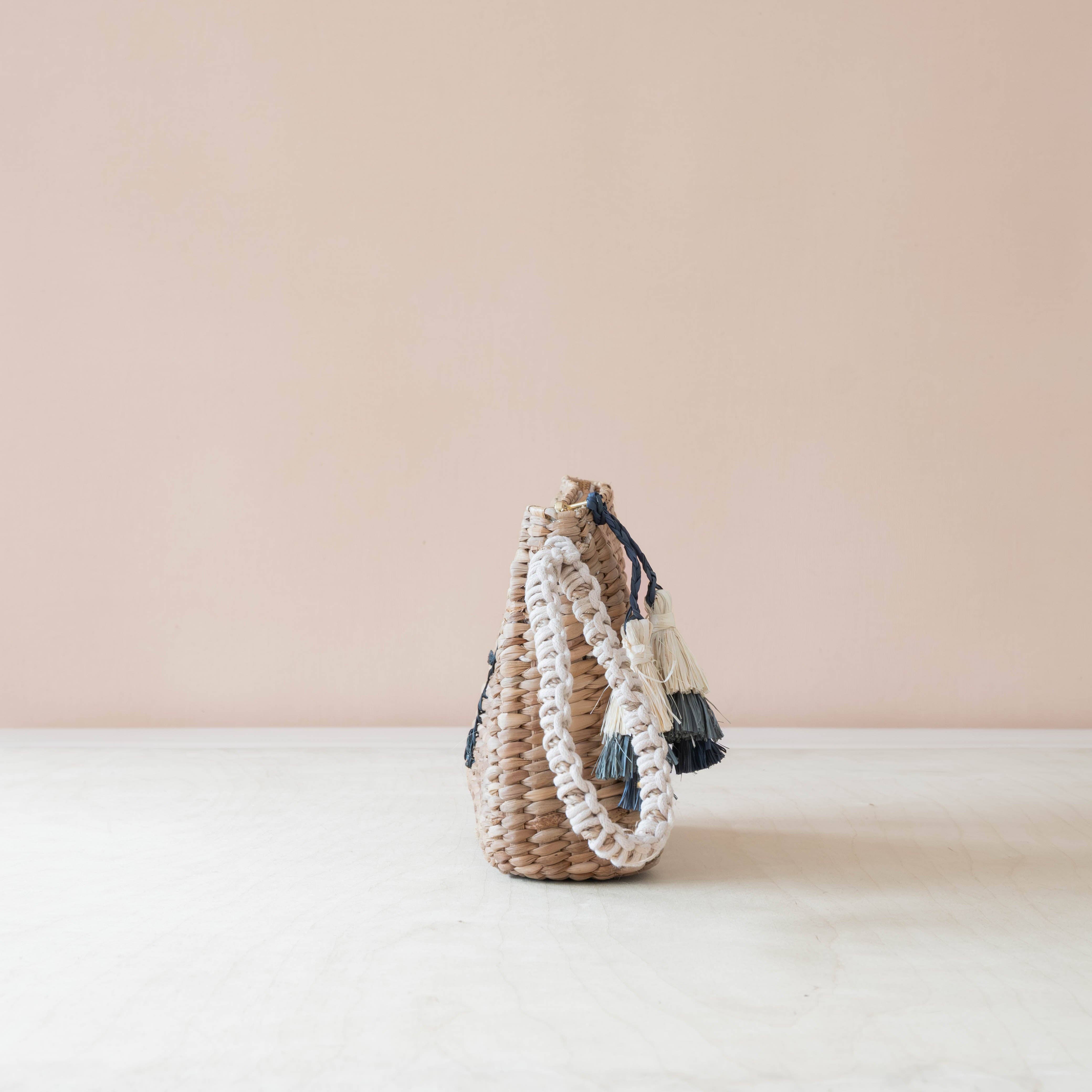 Mini Woven Pouch with Wristlet and Embroidered Dachshund – Handcrafted Wristlet | LIKHÂ