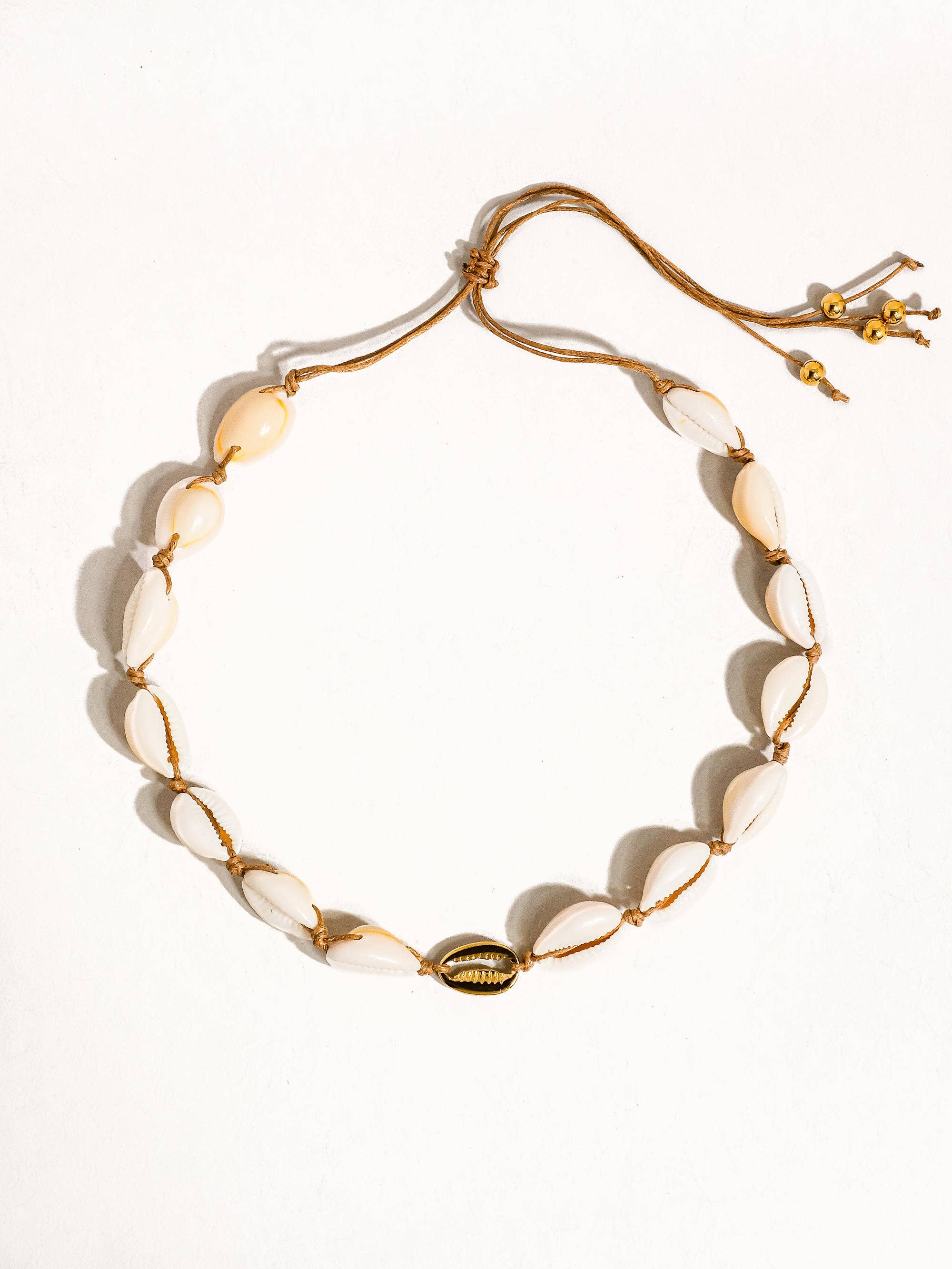 Flanerie Laie 18K Gold Non-Tarnish Shell Braided Necklace