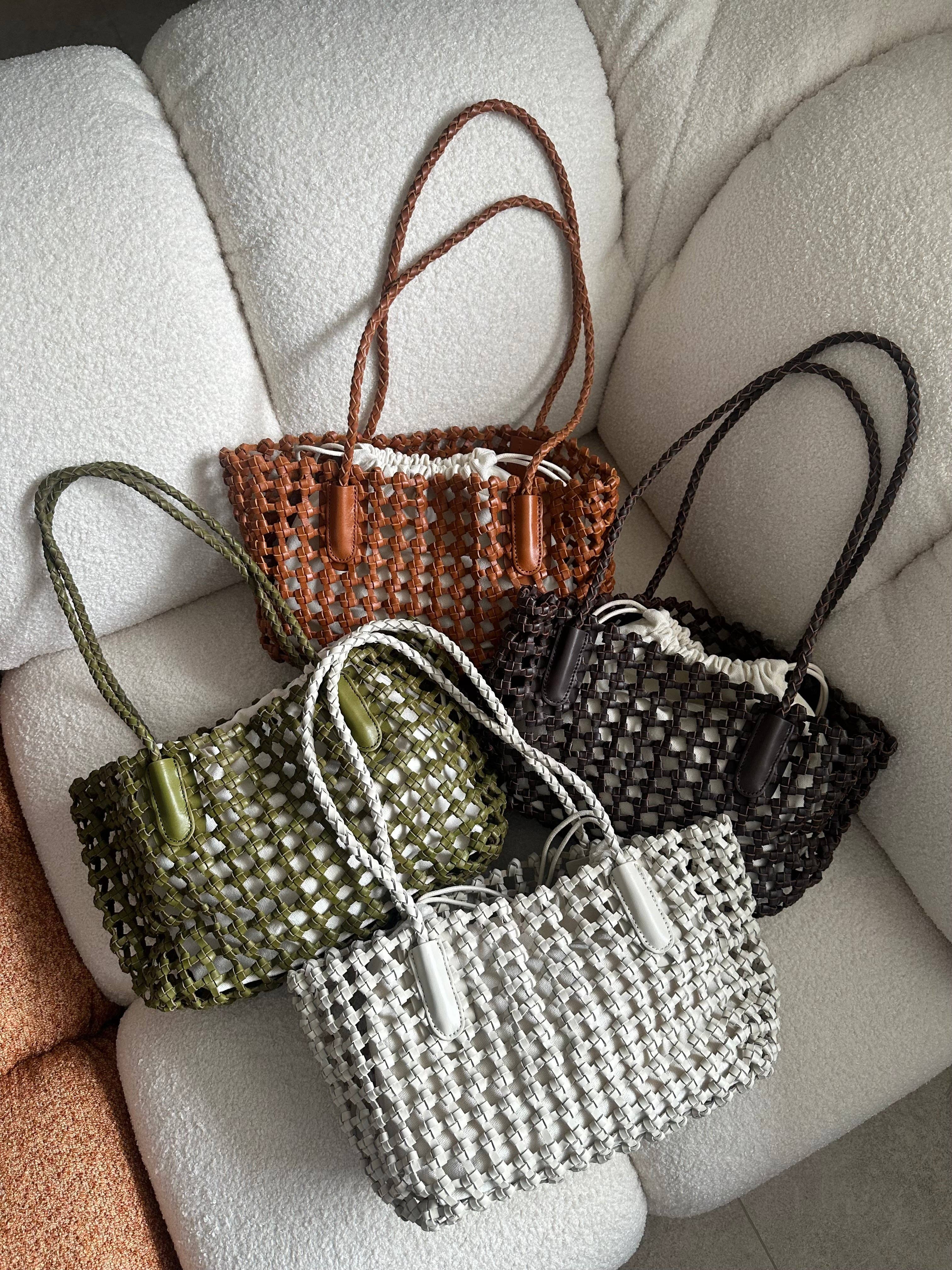 Italian Leather Collection Nicole Handwoven Tote
