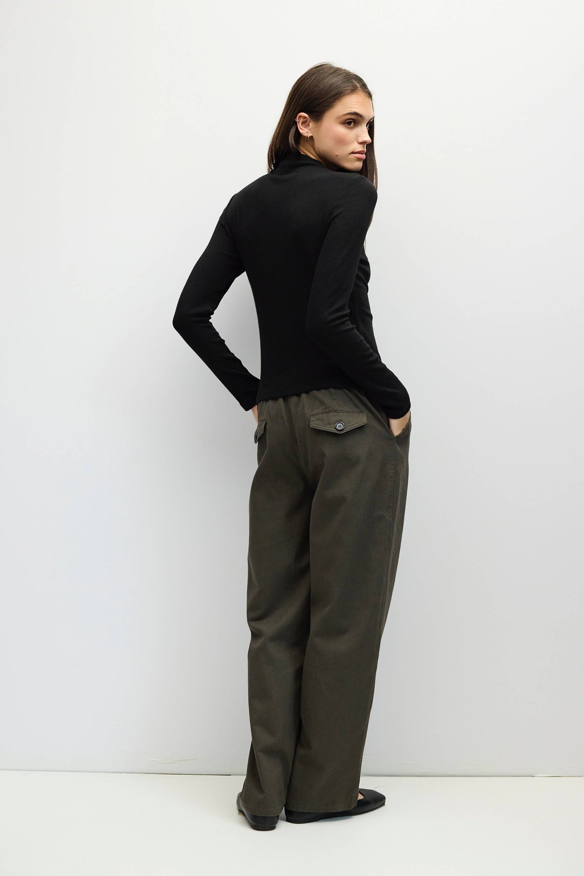 All Row The Molly Top | Cowl Neck Long Sleeve Turtleneck Top